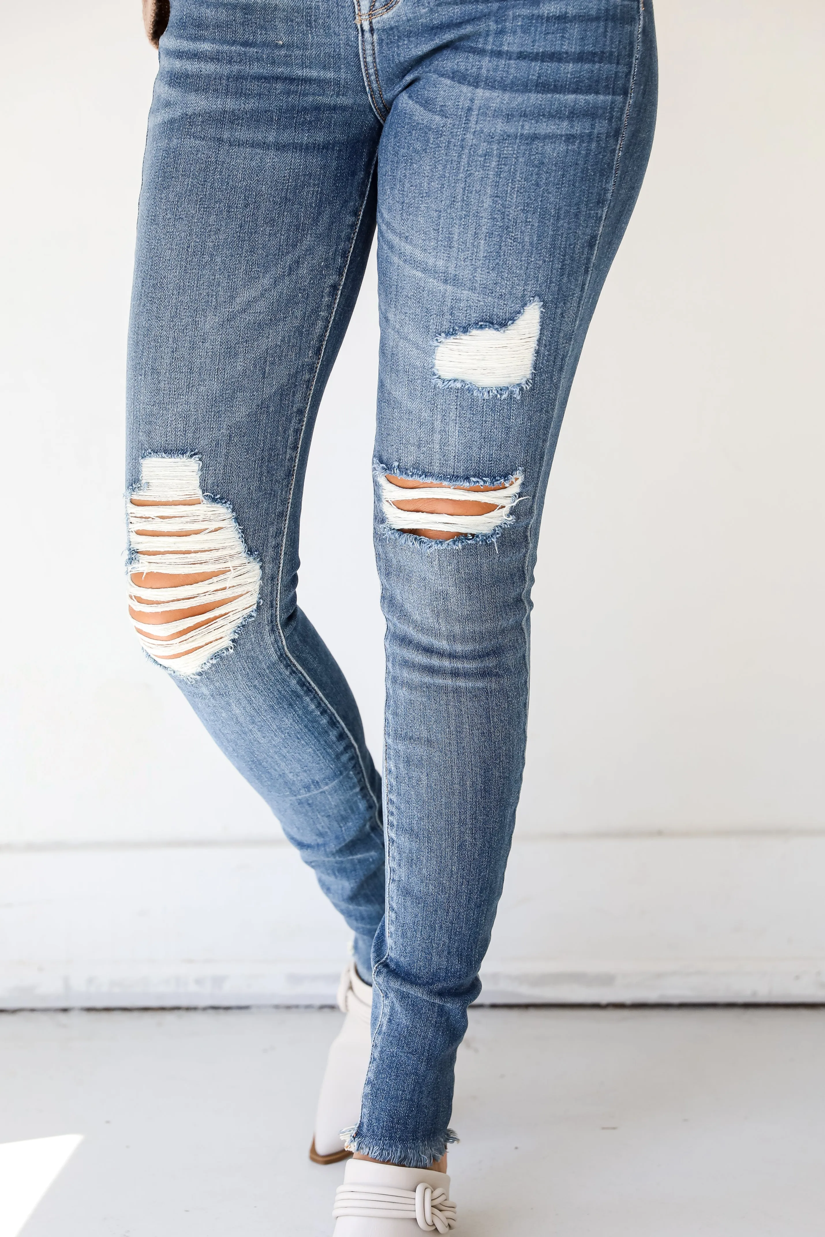 FINAL SALE - Always The Coolest Distressed Skinny Jeans
