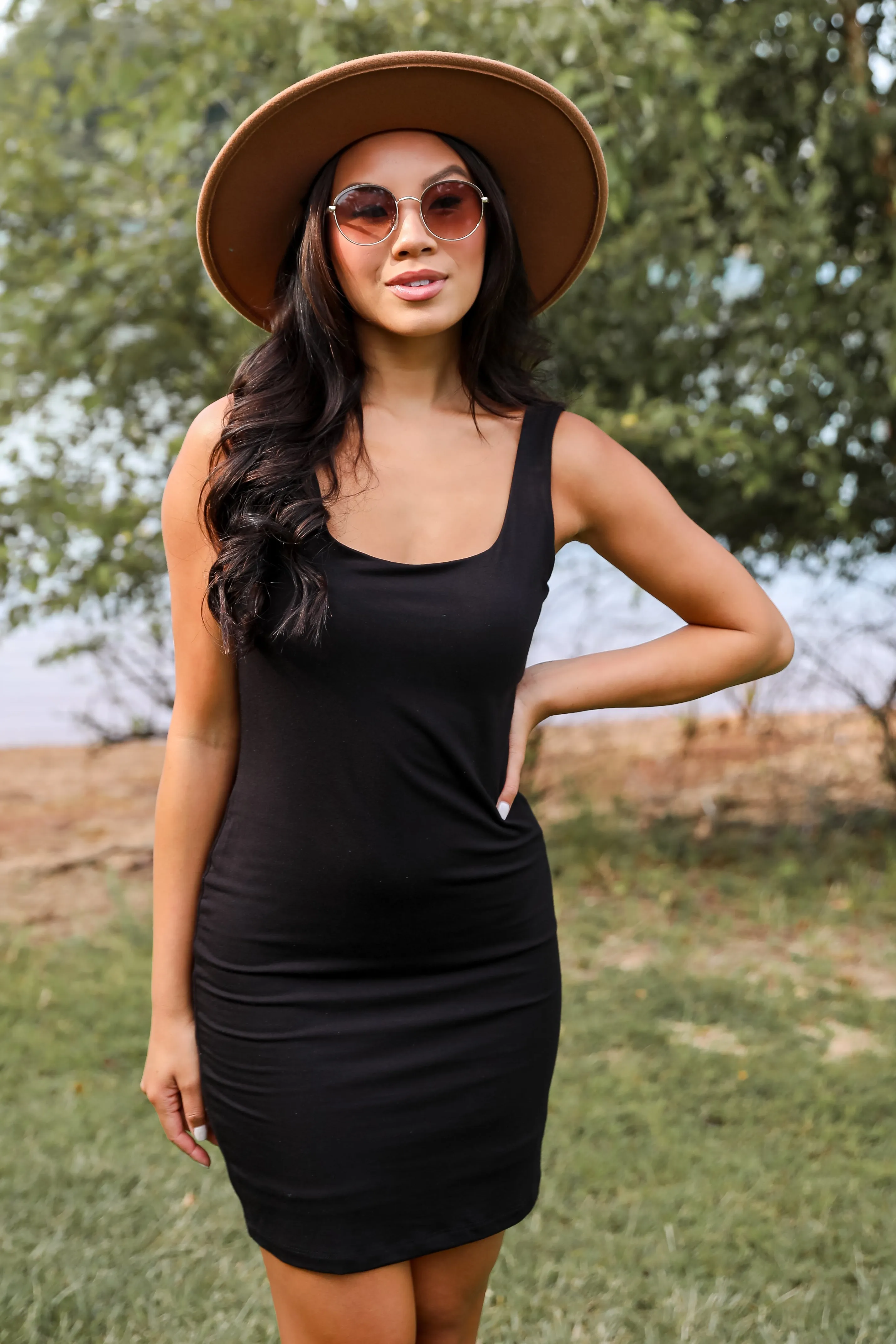 FINAL SALE - Authentic Vibes Black Bodycon Mini Dress
