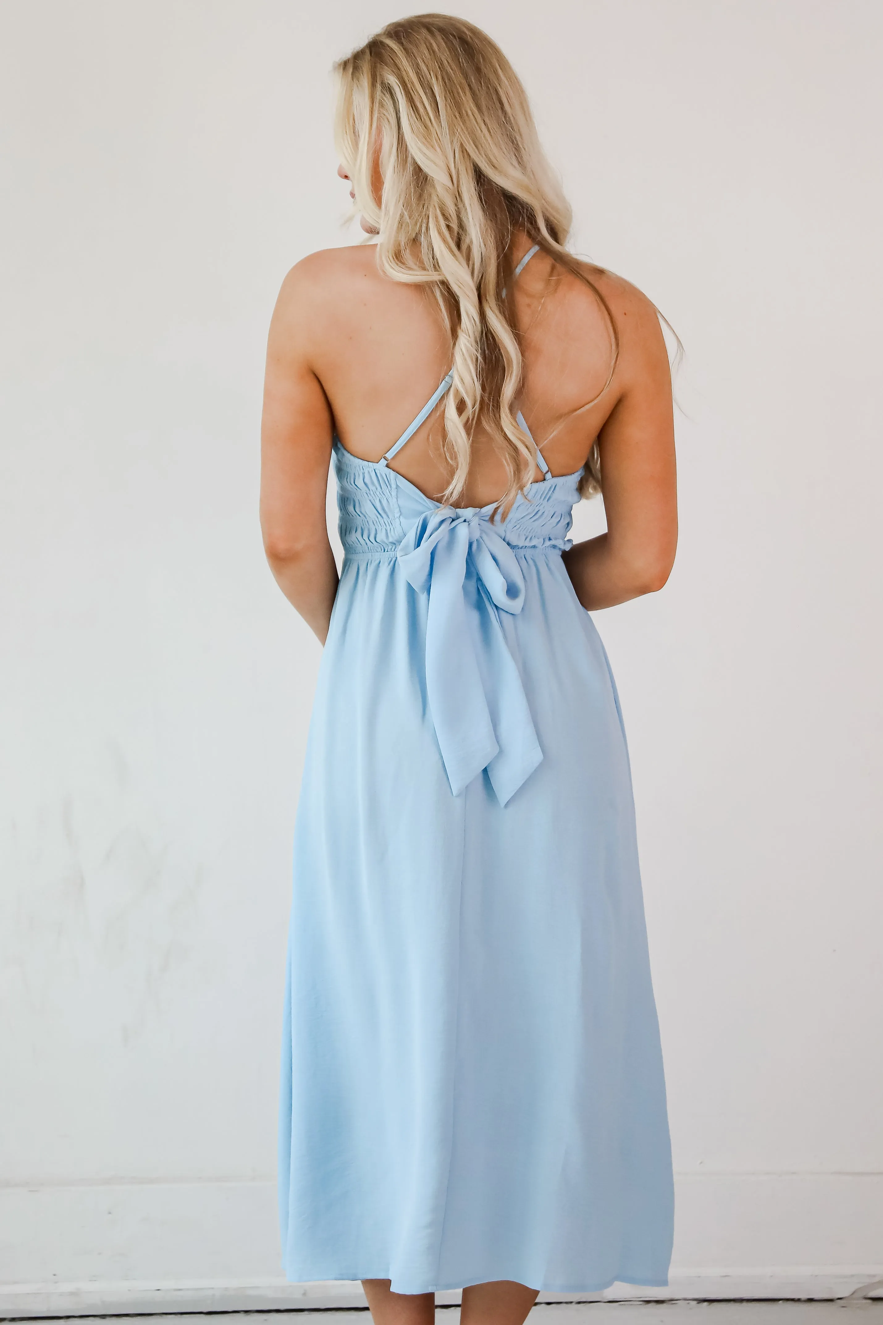FINAL SALE - Before You Know It Smocked Midi Dress - DU DEAL