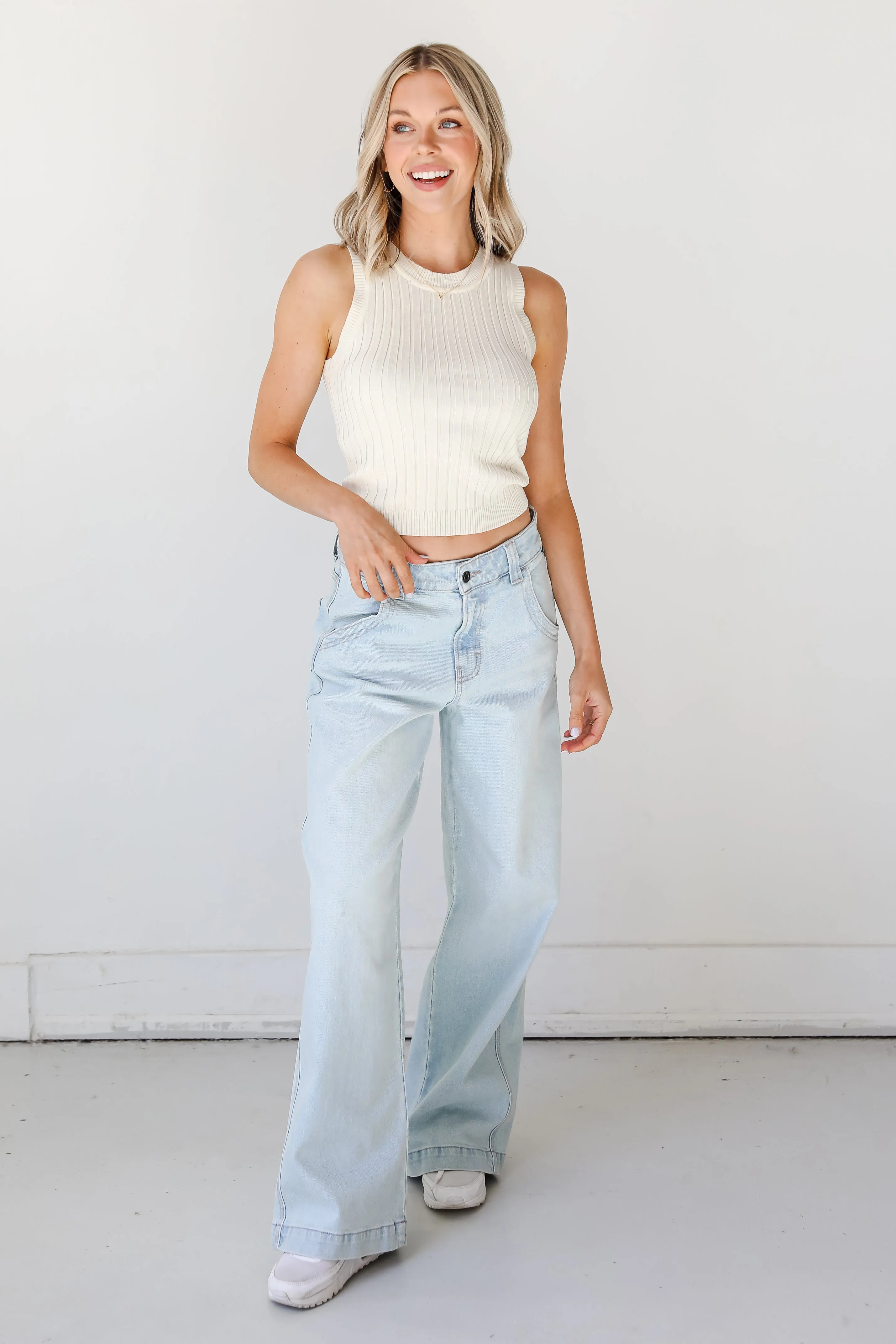 FINAL SALE - Bet On It Wide Leg Jeans