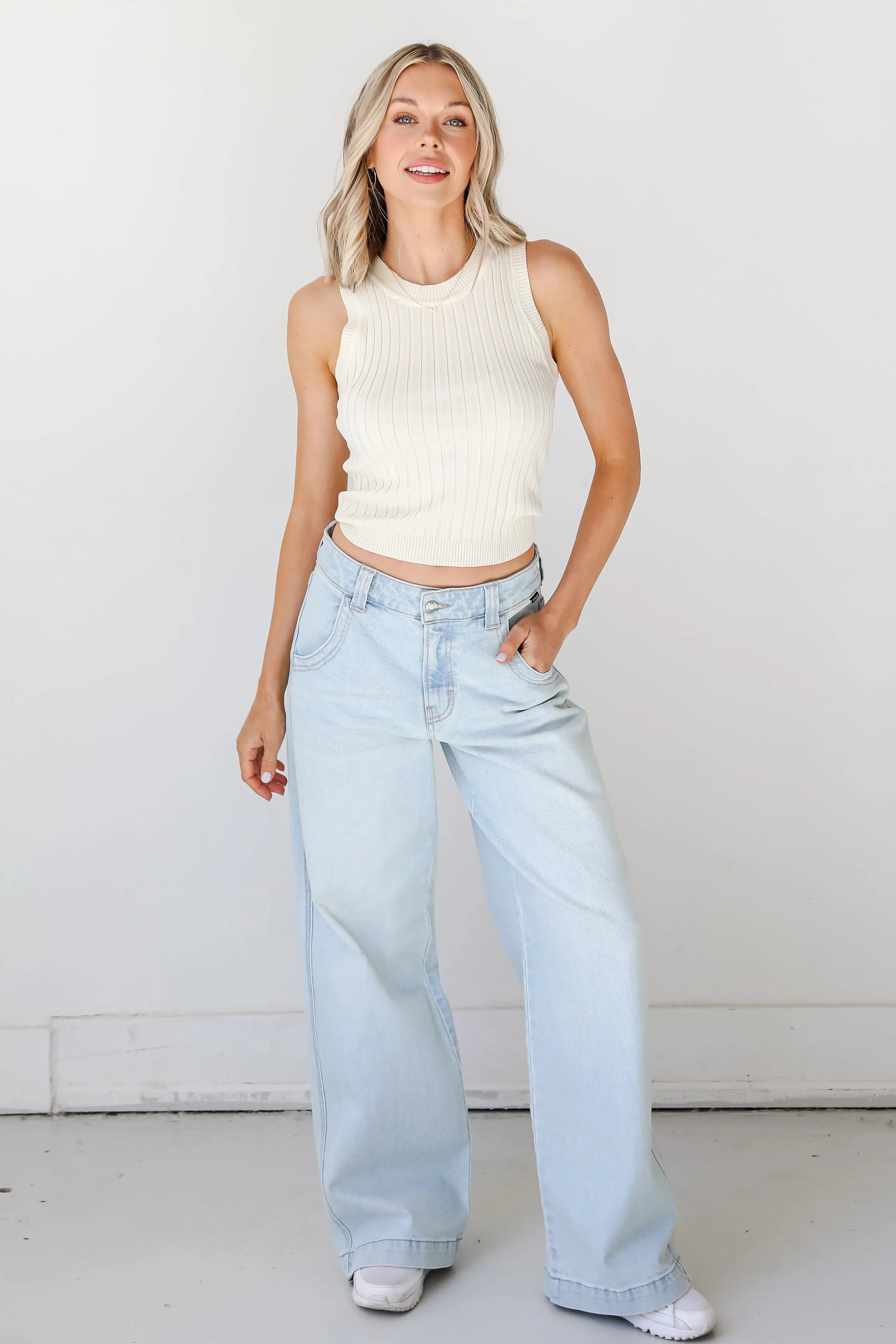 FINAL SALE - Bet On It Wide Leg Jeans