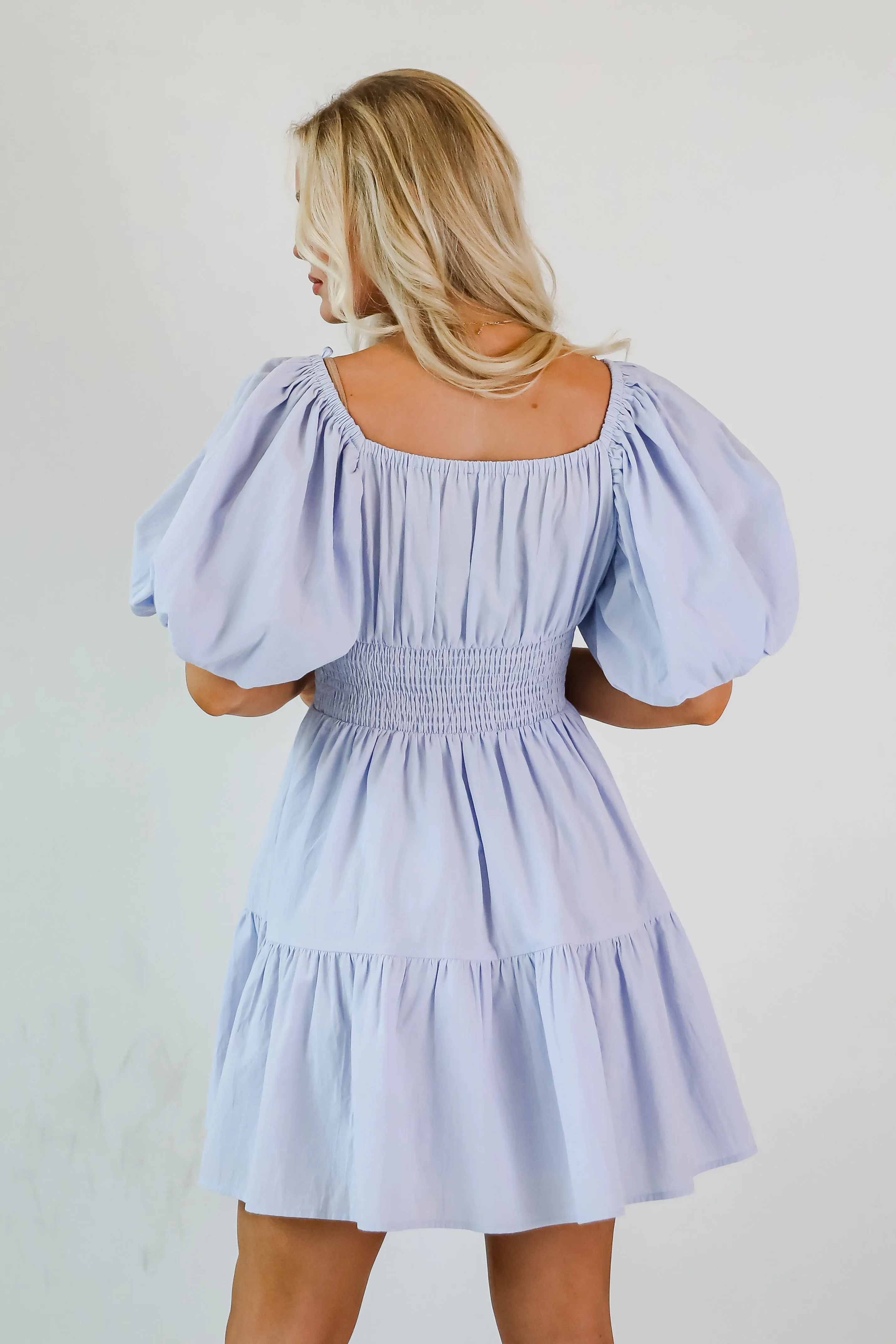 FINAL SALE - Breeze On By Light Blue Mini Dress