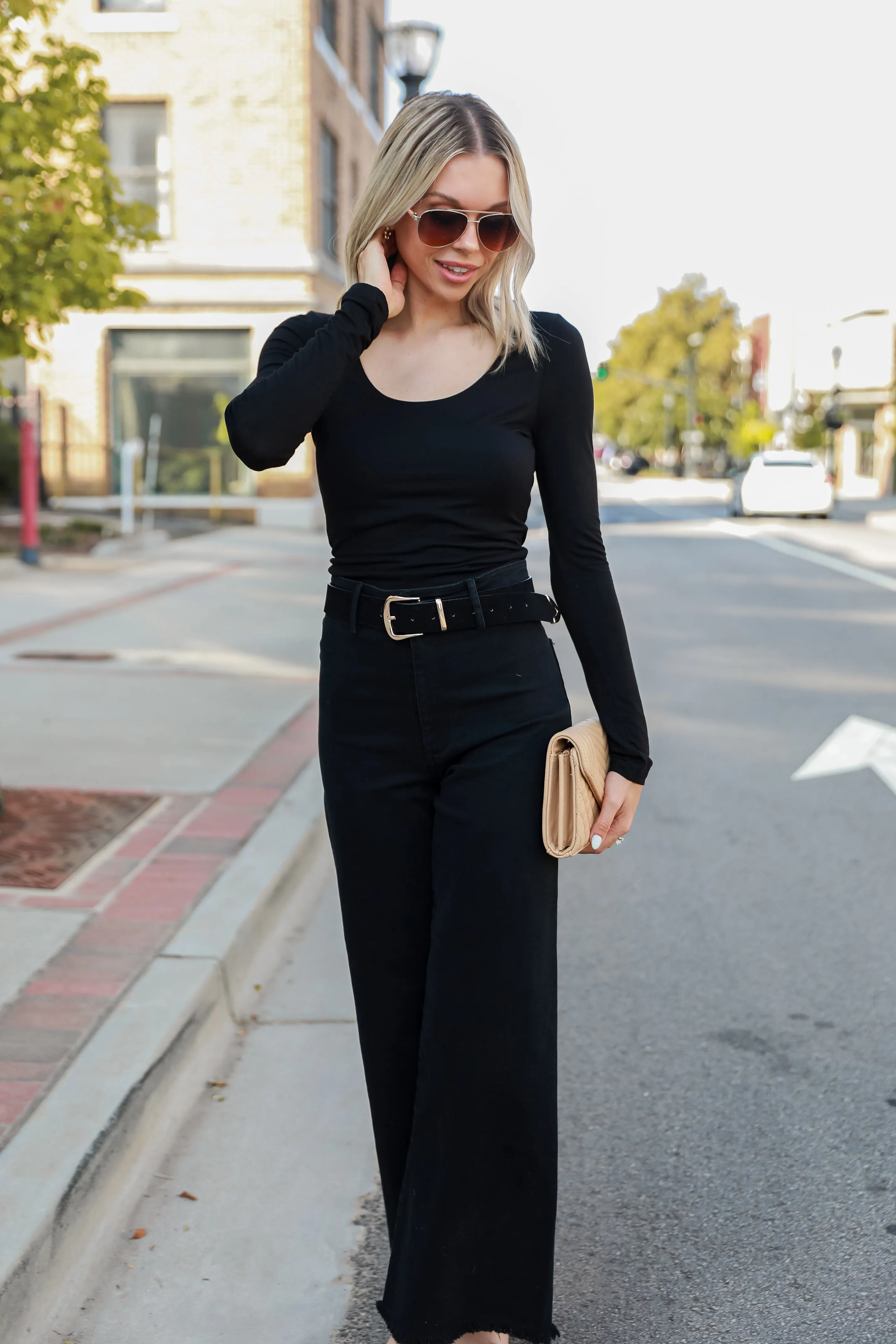 FINAL SALE - Bring The Vibes Wide Leg Jeans