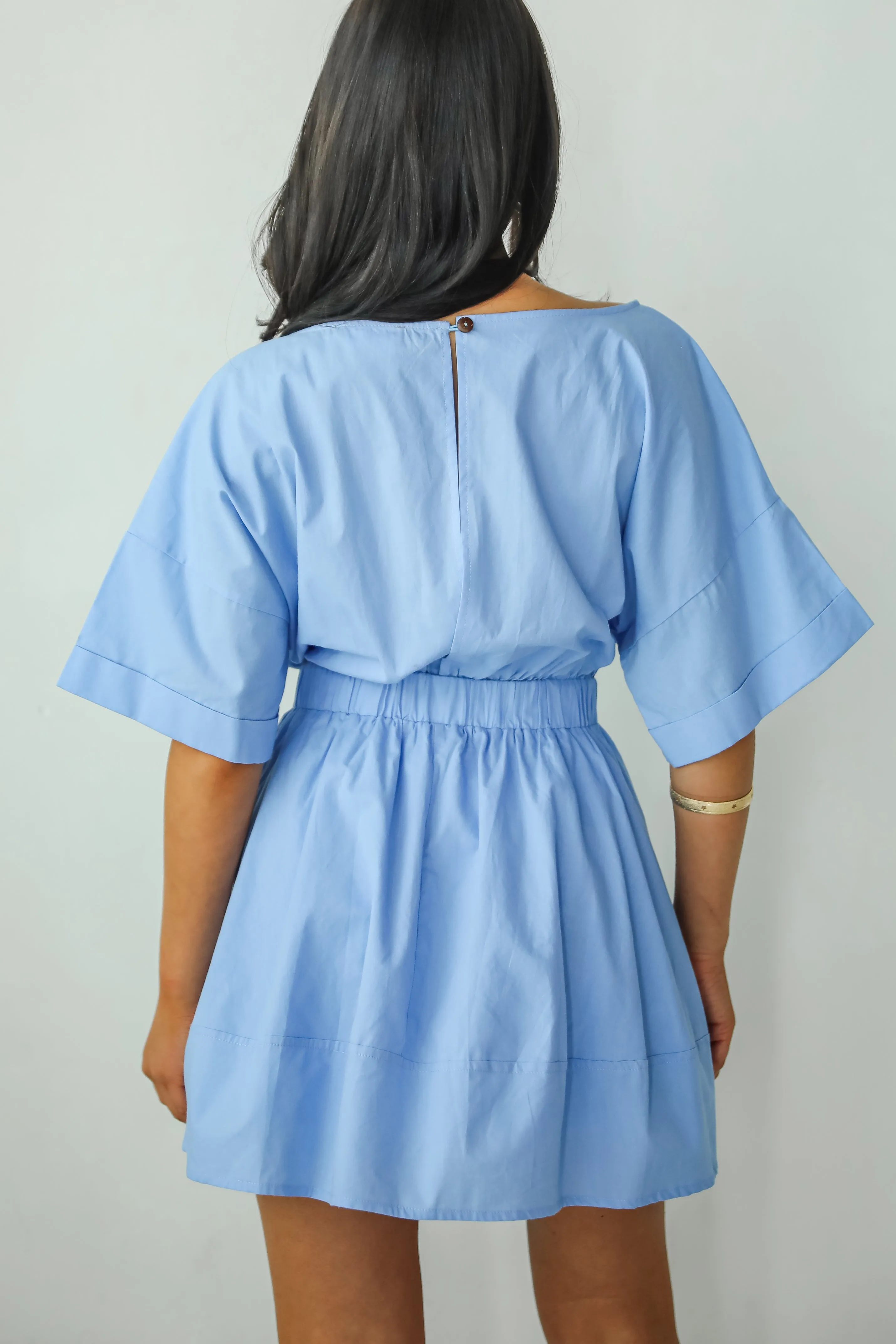 FINAL SALE - Captivating Sweetheart Blue Mini Dress