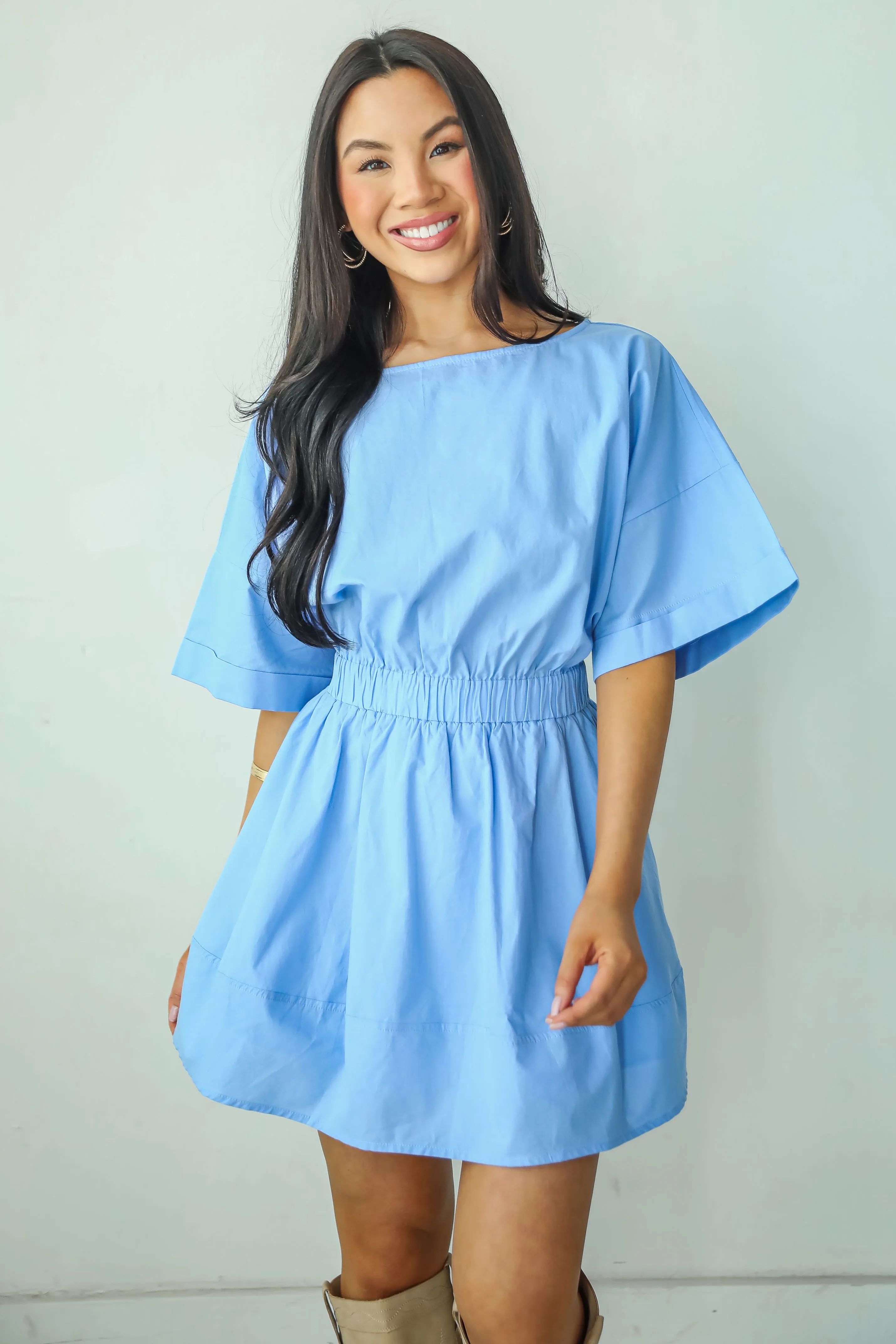 FINAL SALE - Captivating Sweetheart Blue Mini Dress
