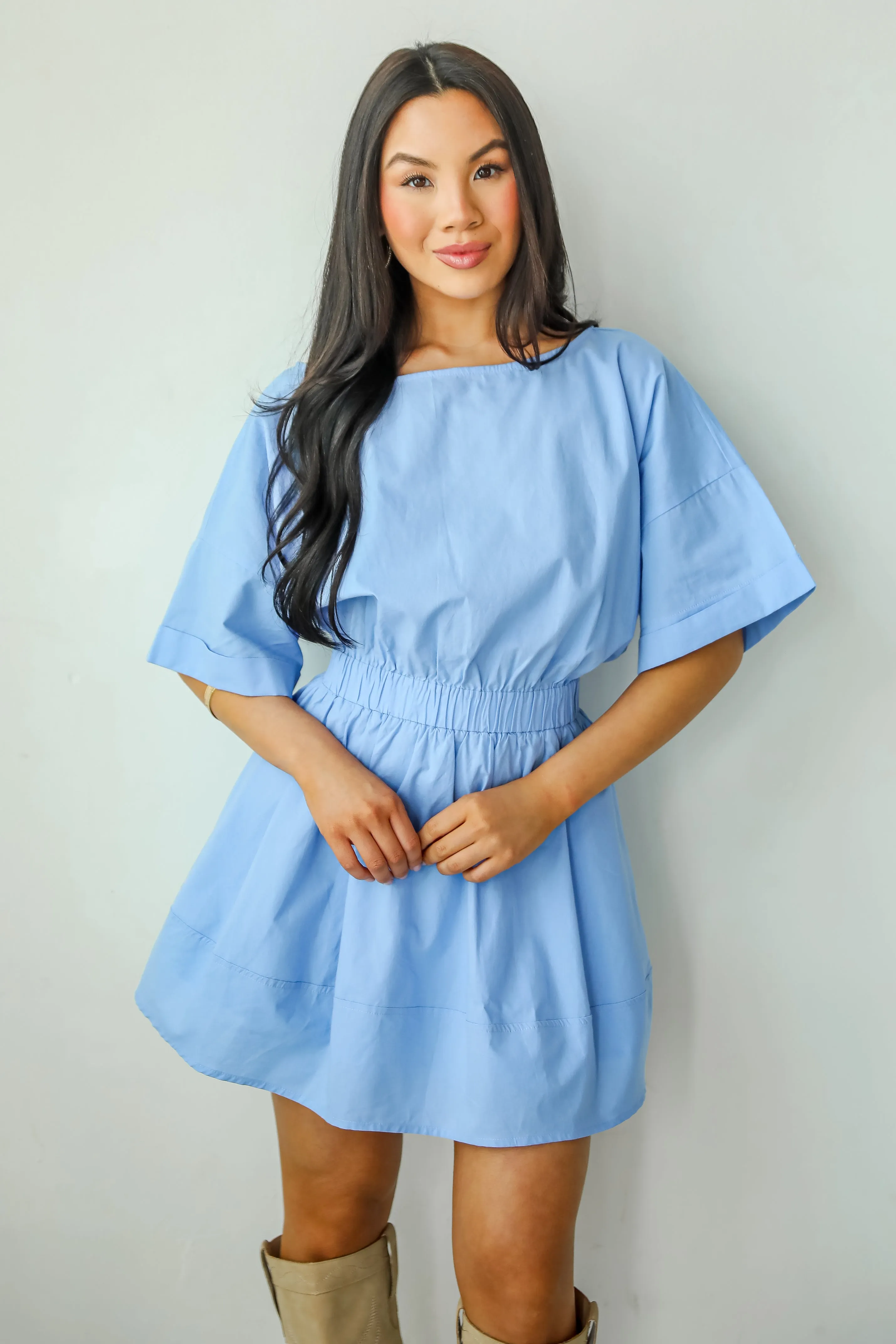 FINAL SALE - Captivating Sweetheart Blue Mini Dress