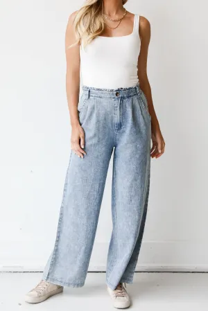 FINAL SALE - For The Frill Of It Wide Leg Jeans
