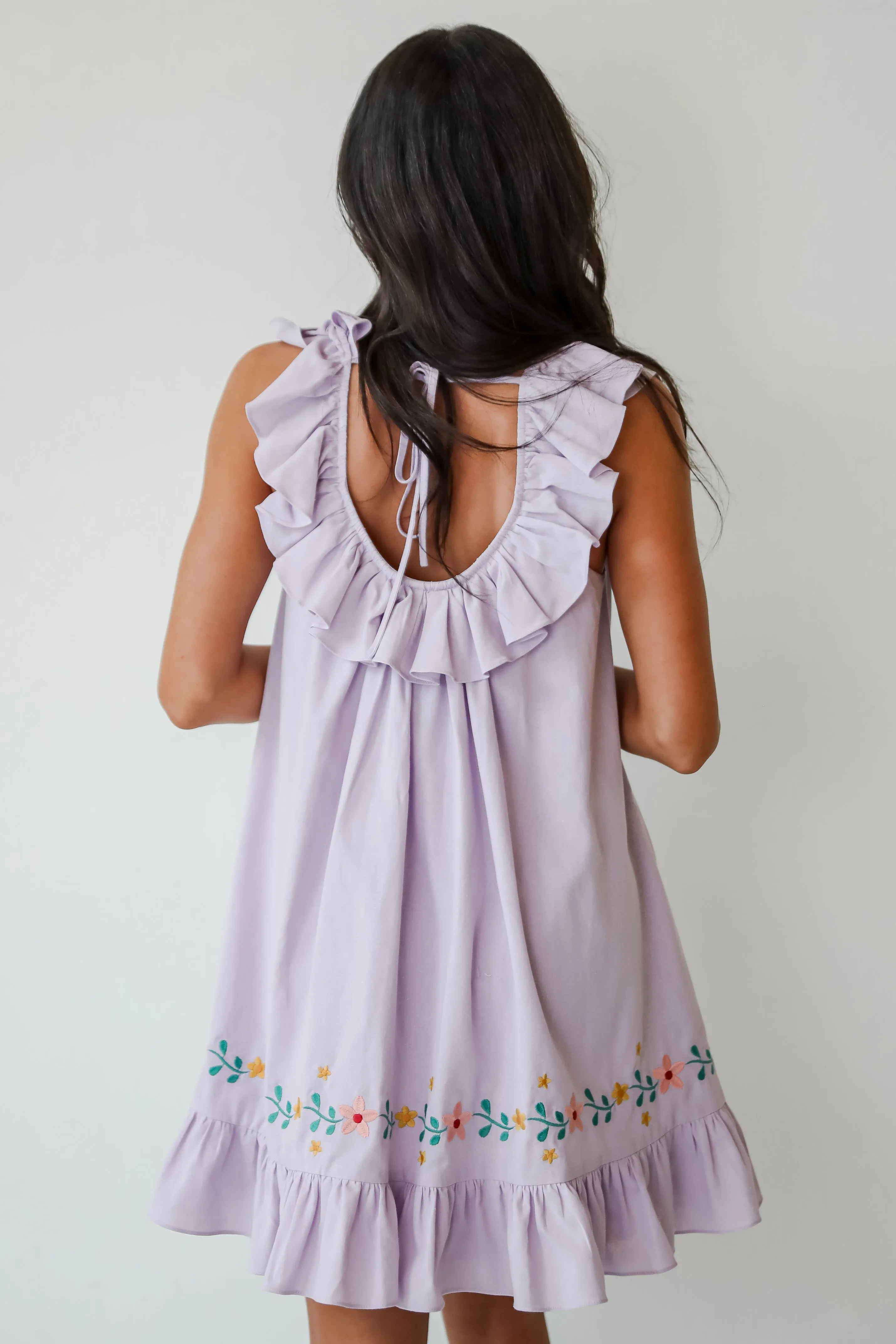 FINAL SALE - Garden Cutie Floral Embroidered Mini Dress