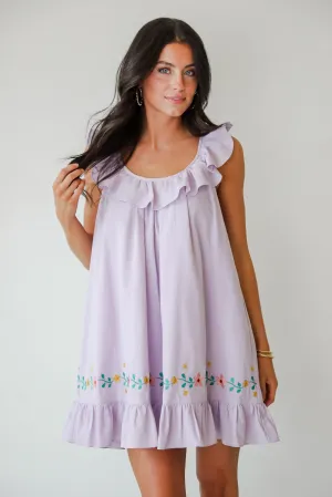 FINAL SALE - Garden Cutie Floral Embroidered Mini Dress