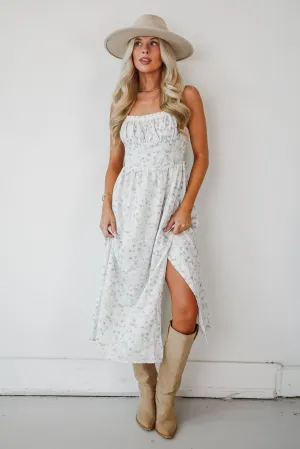 FINAL SALE - Glowing Wonder Ivory Midi Dress