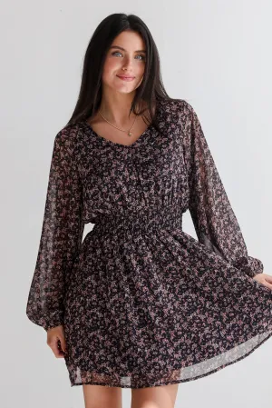 FINAL SALE - High-Class Attitude Navy Floral Mini Dress