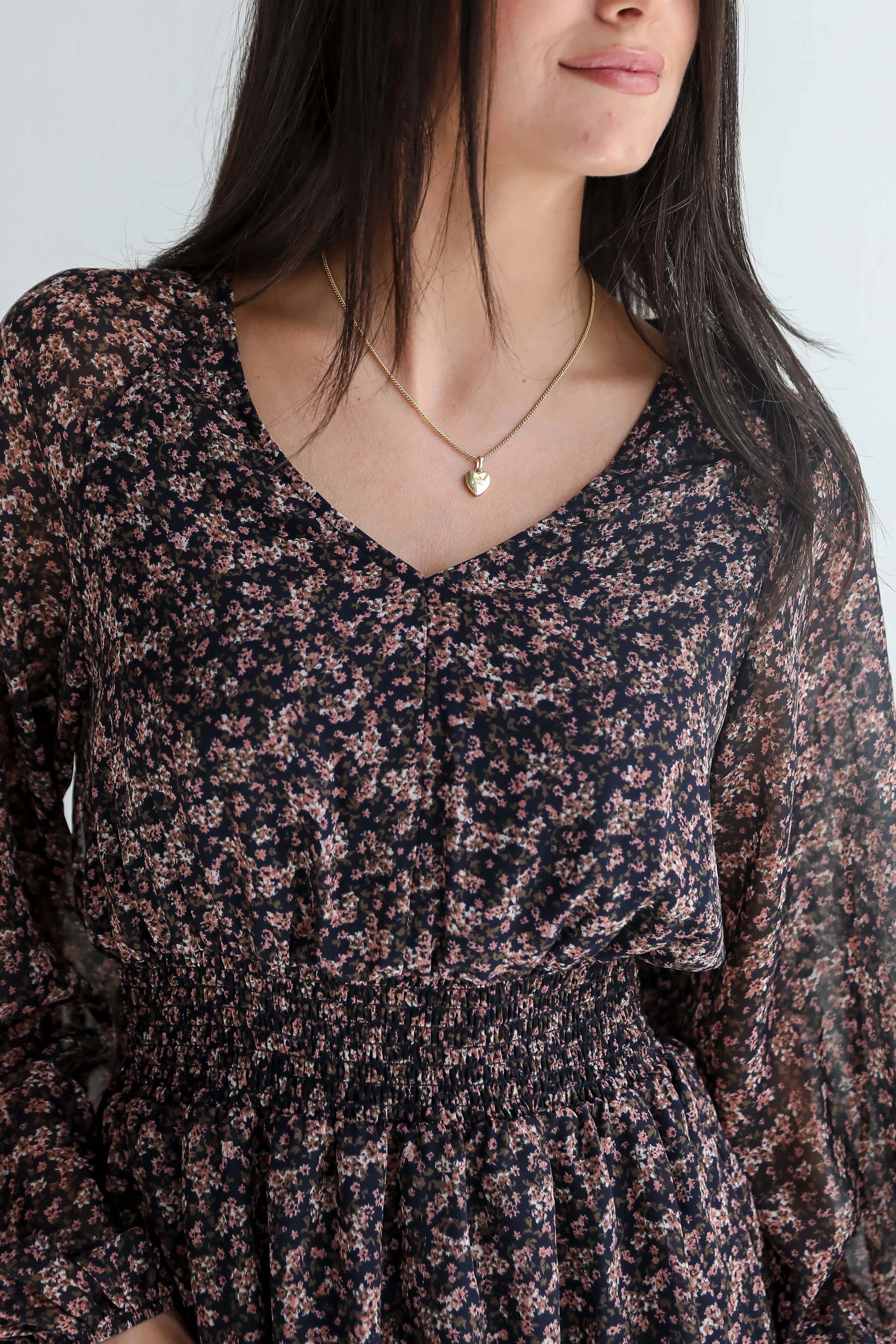FINAL SALE - High-Class Attitude Navy Floral Mini Dress