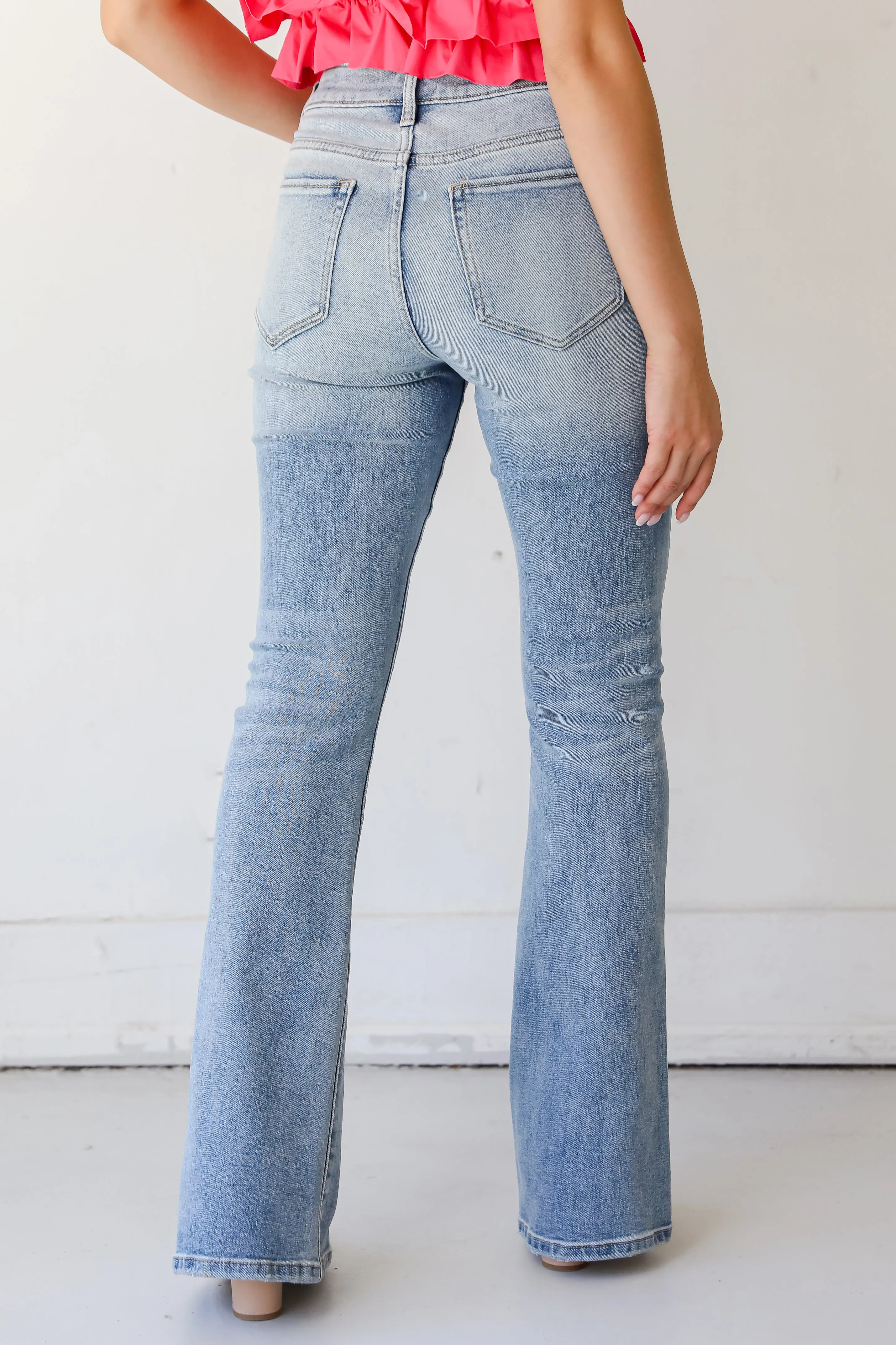 FINAL SALE - Inspired Vibe Split Flare Jeans