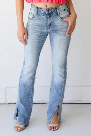 FINAL SALE - Inspired Vibe Split Flare Jeans