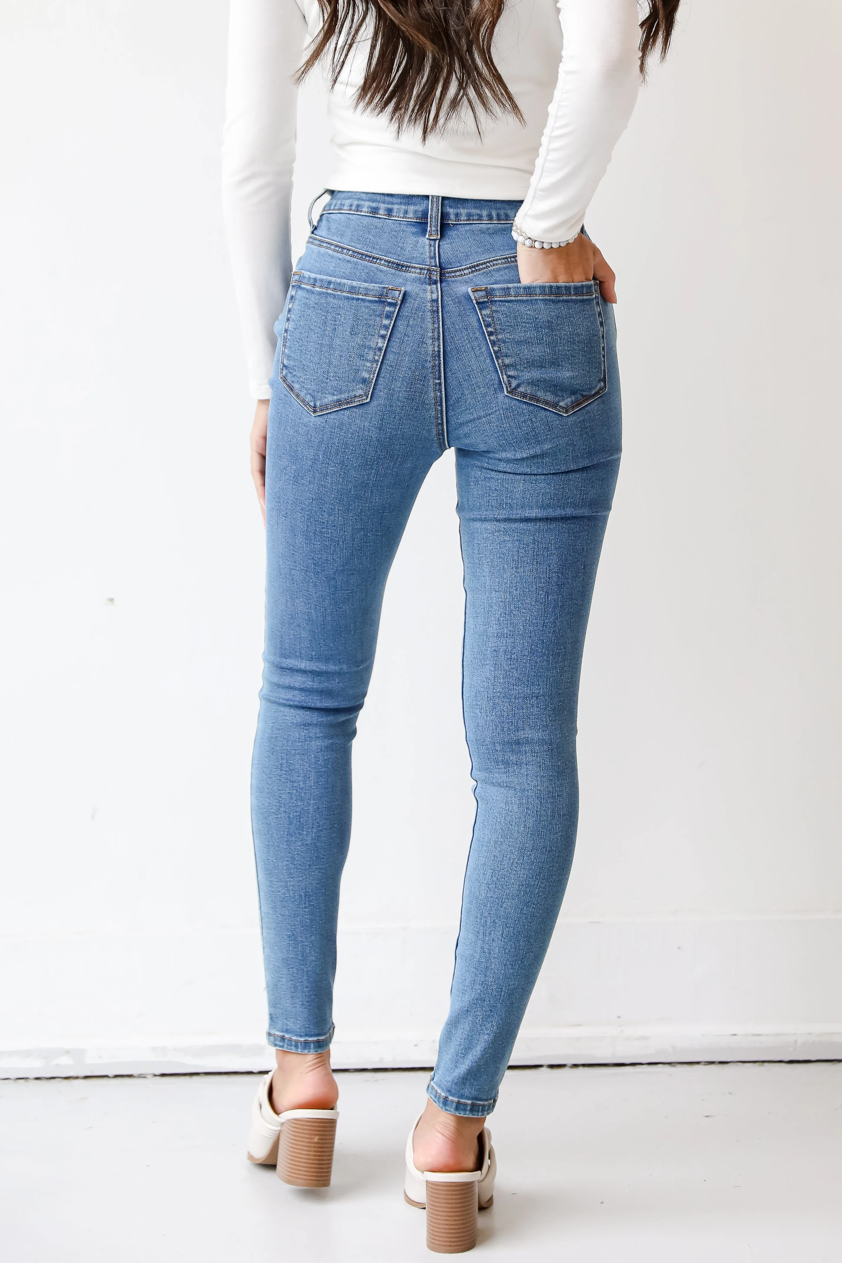 FINAL SALE - Just Chilling Distressed Skinny Jeans