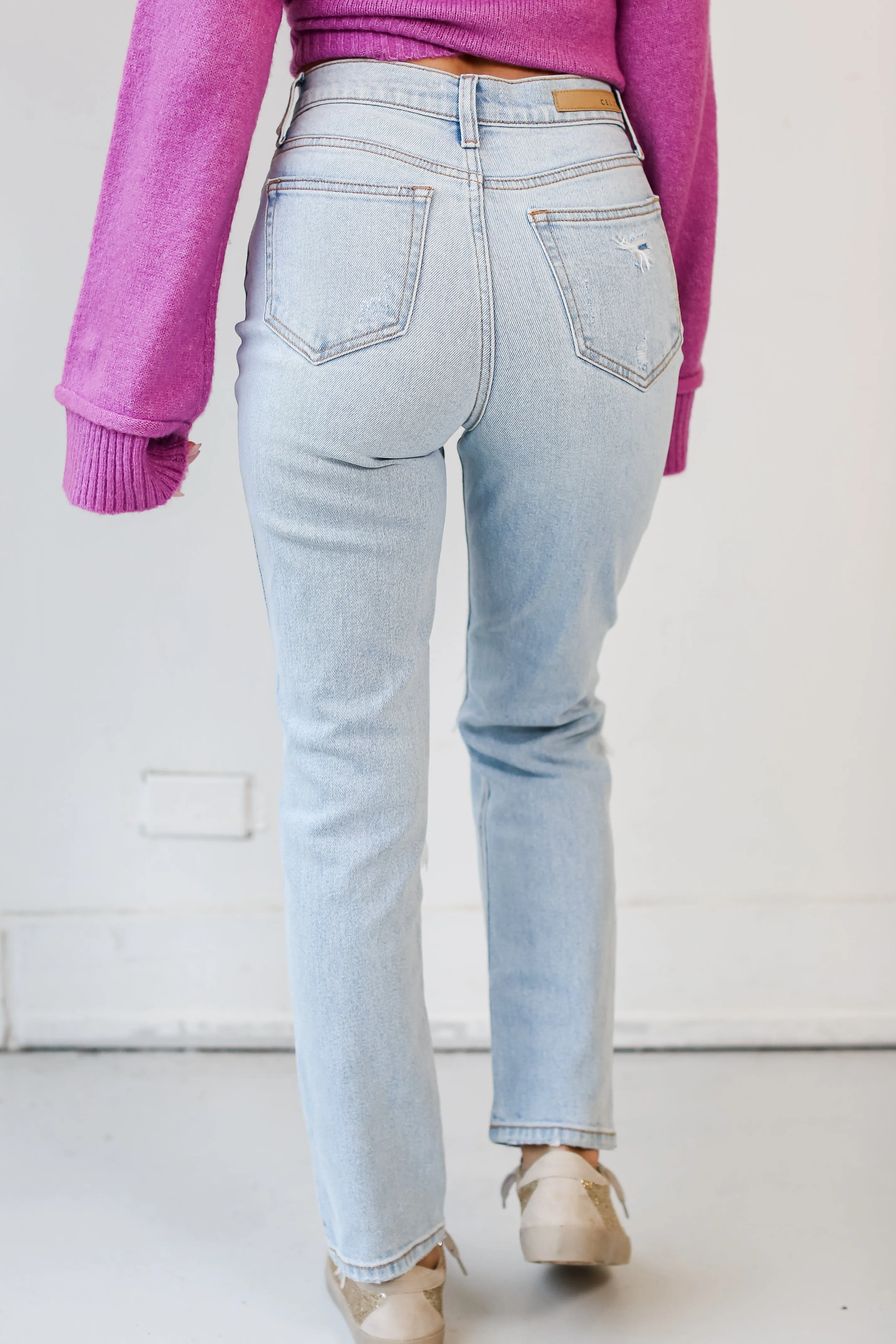 FINAL SALE - Made For It Distressed Straight Leg Jeans