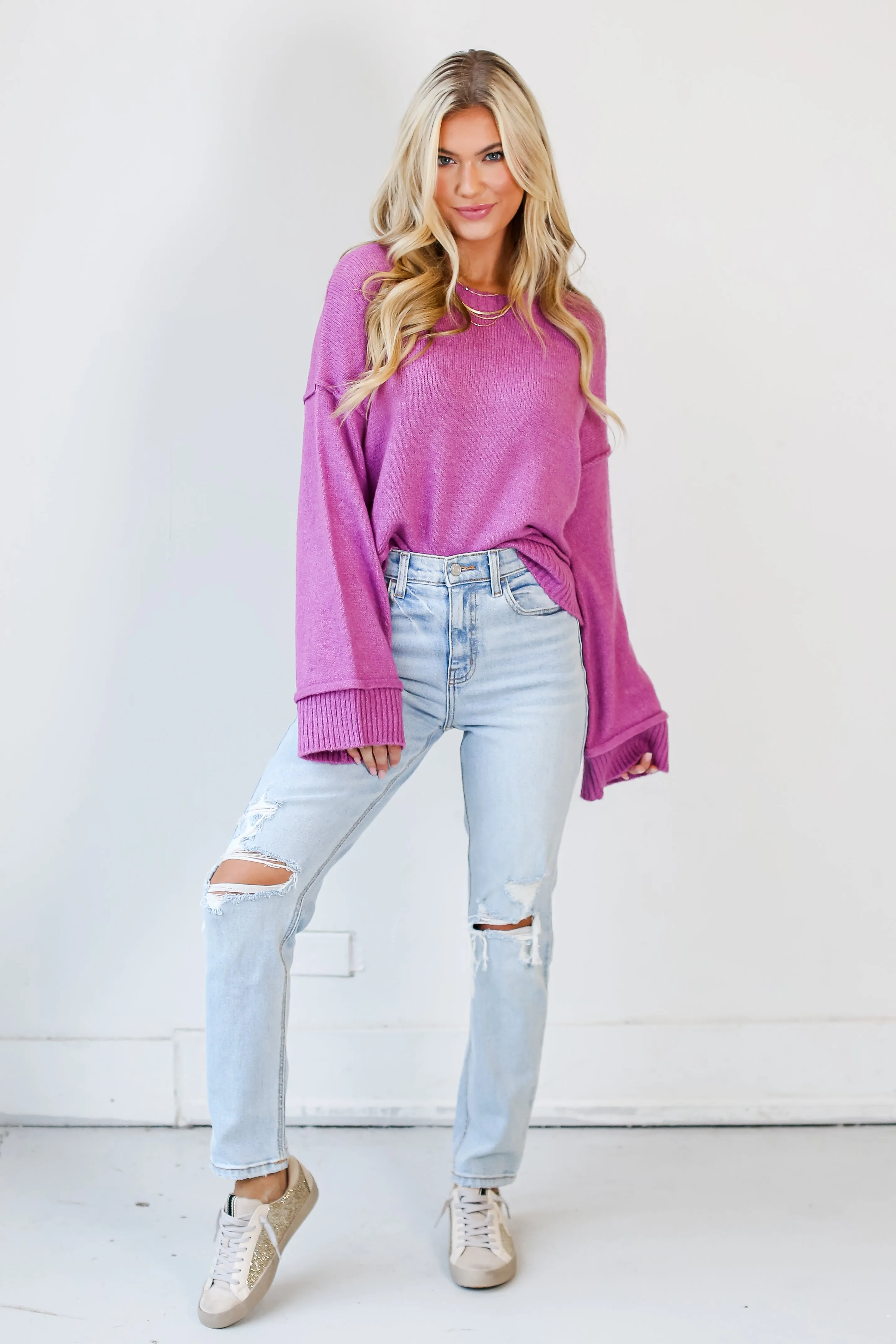 FINAL SALE - Made For It Distressed Straight Leg Jeans