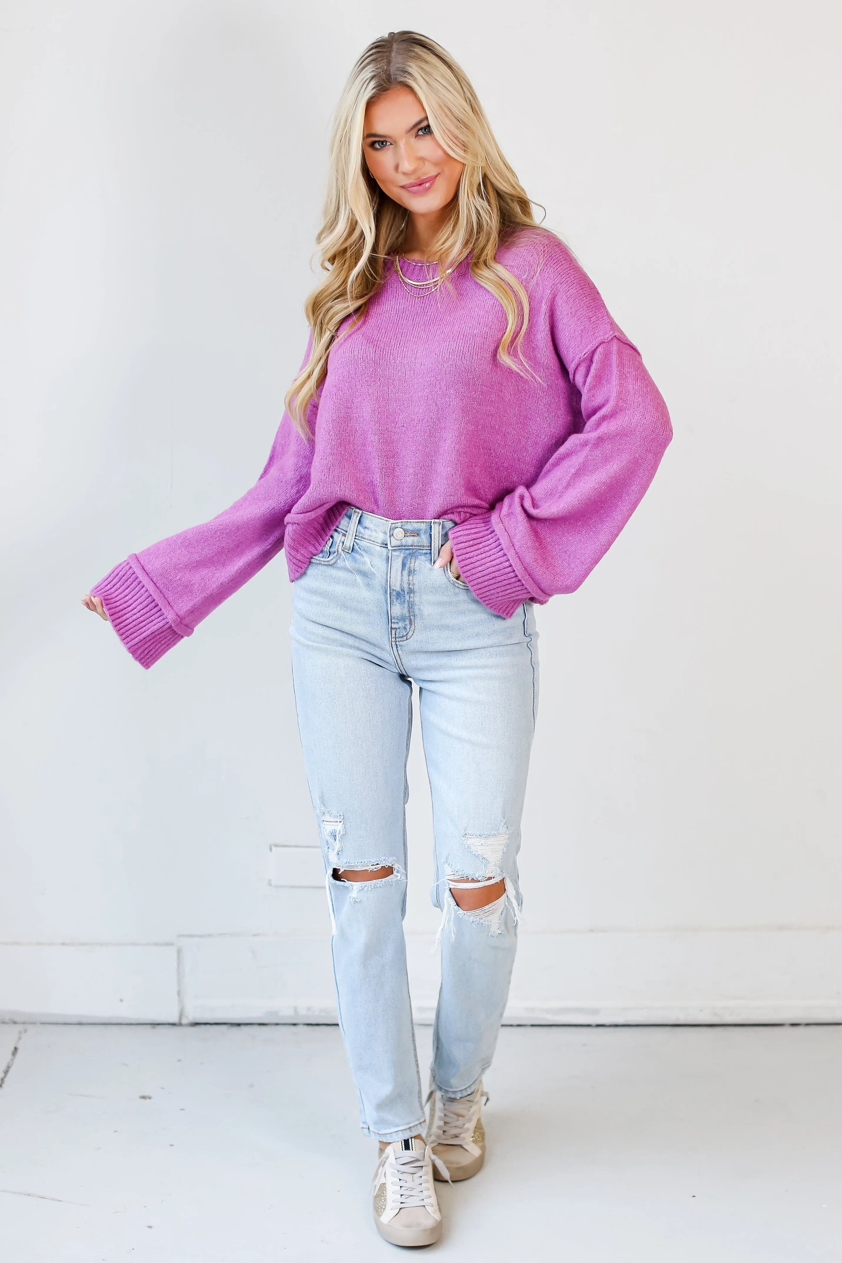 FINAL SALE - Made For It Distressed Straight Leg Jeans