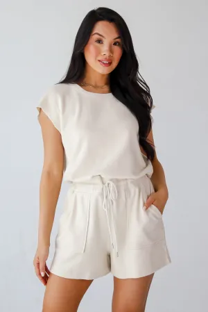 FINAL SALE - Moments Of Leisure Cream Romper