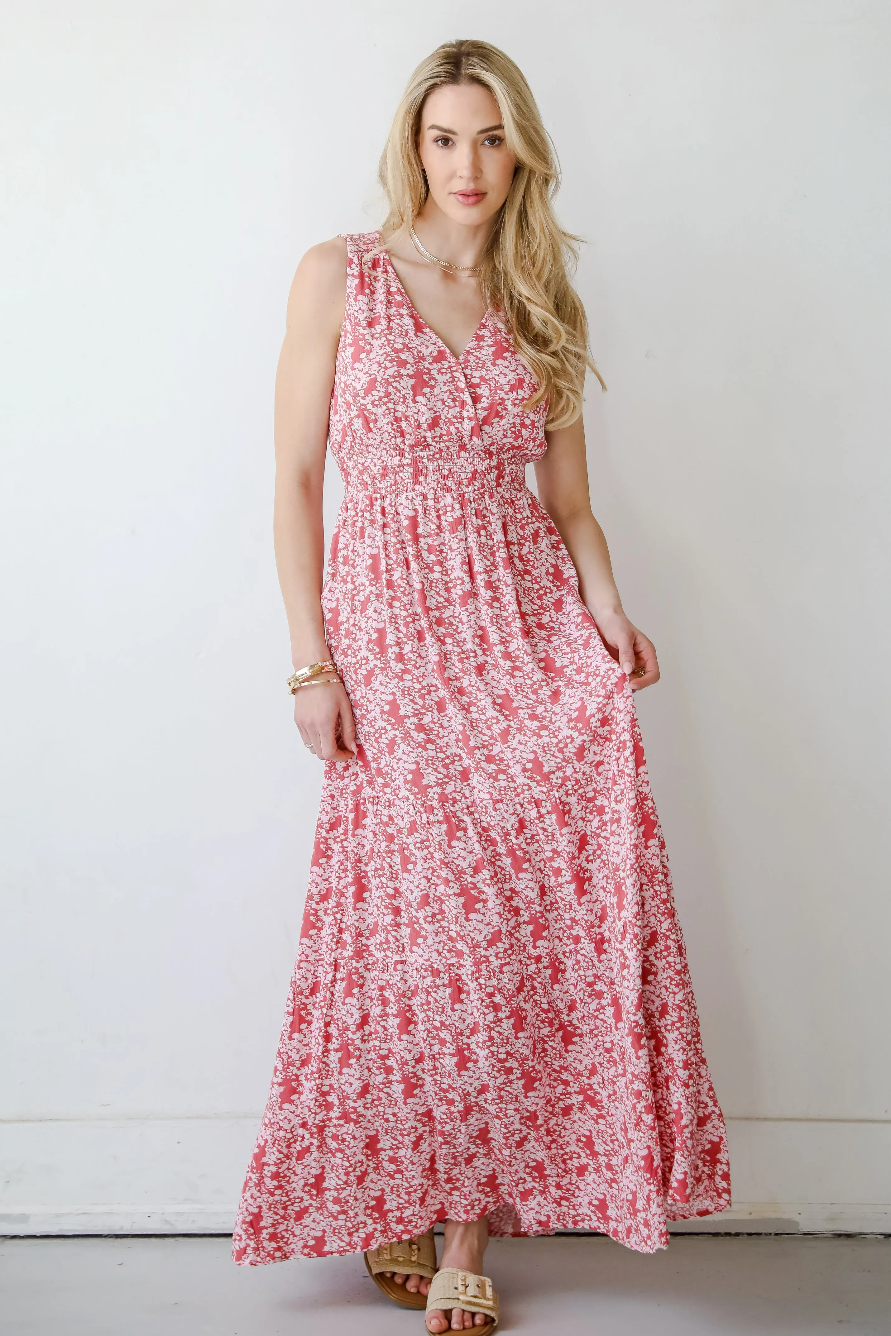 FINAL SALE - Musing About You Mauve Floral Maxi Dress