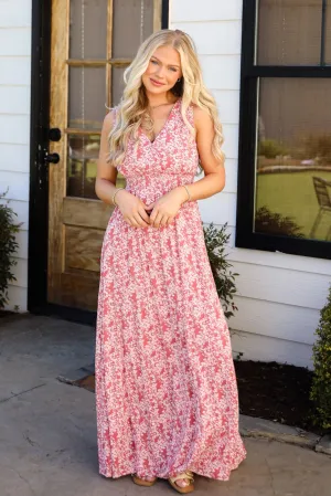 FINAL SALE - Musing About You Mauve Floral Maxi Dress
