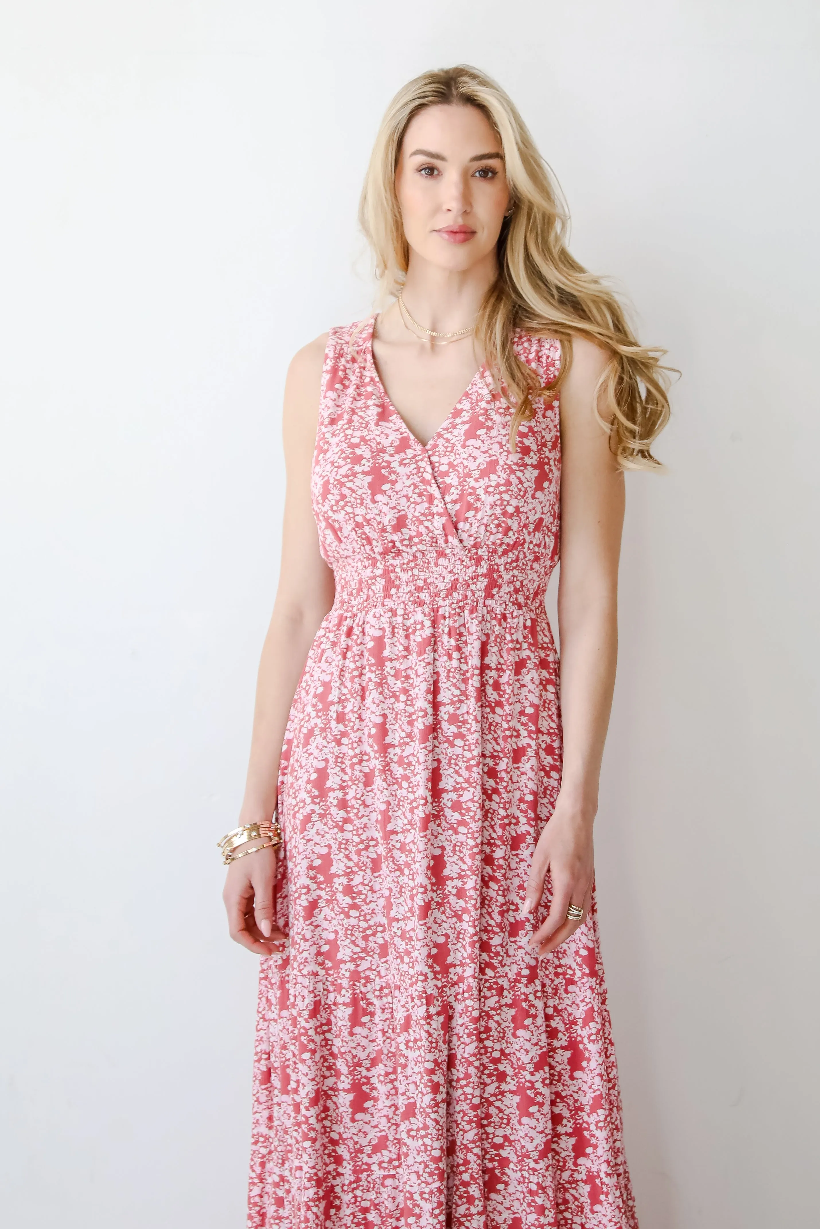 FINAL SALE - Musing About You Mauve Floral Maxi Dress