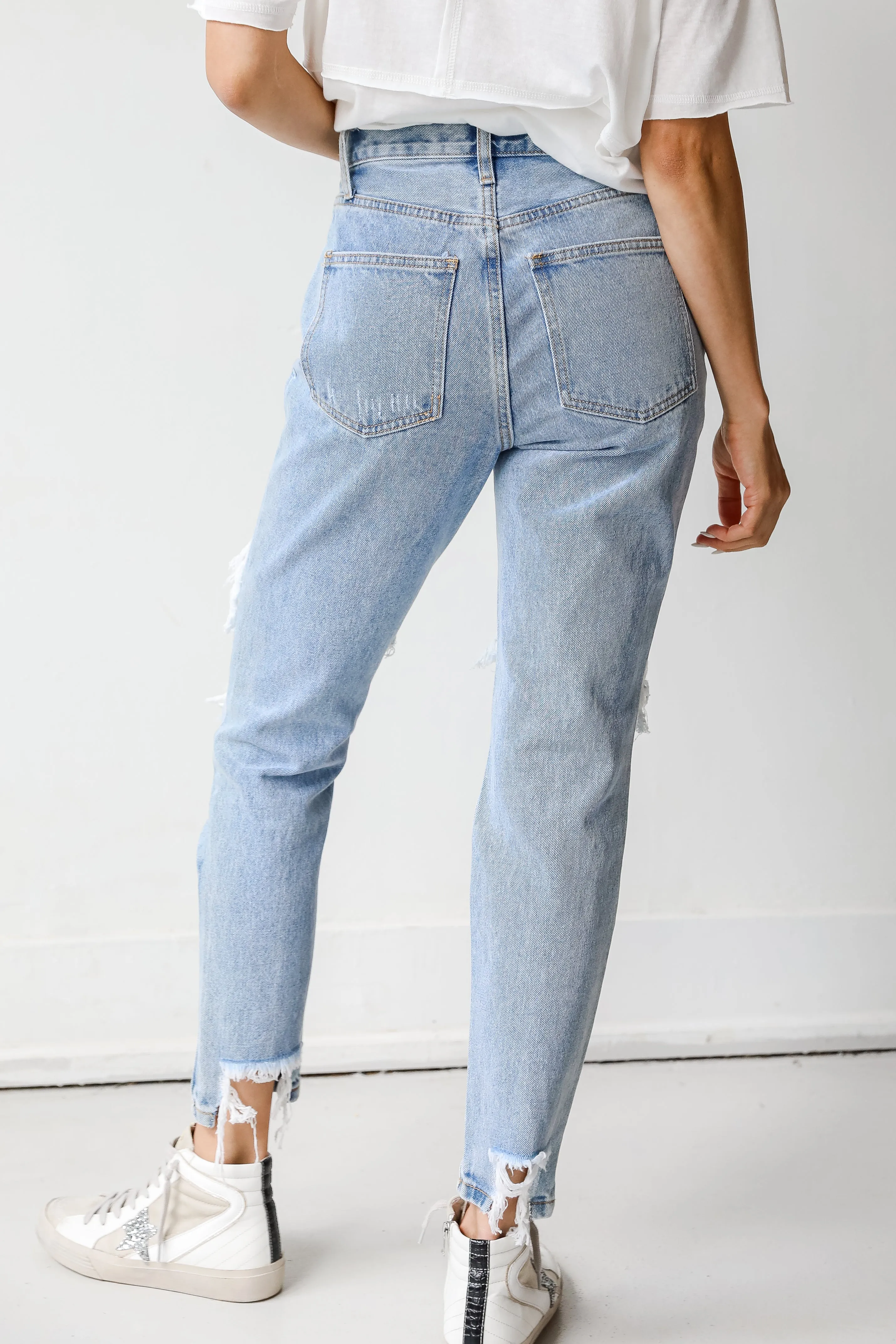 FINAL SALE - Only The Best Distressed Mom Jeans
