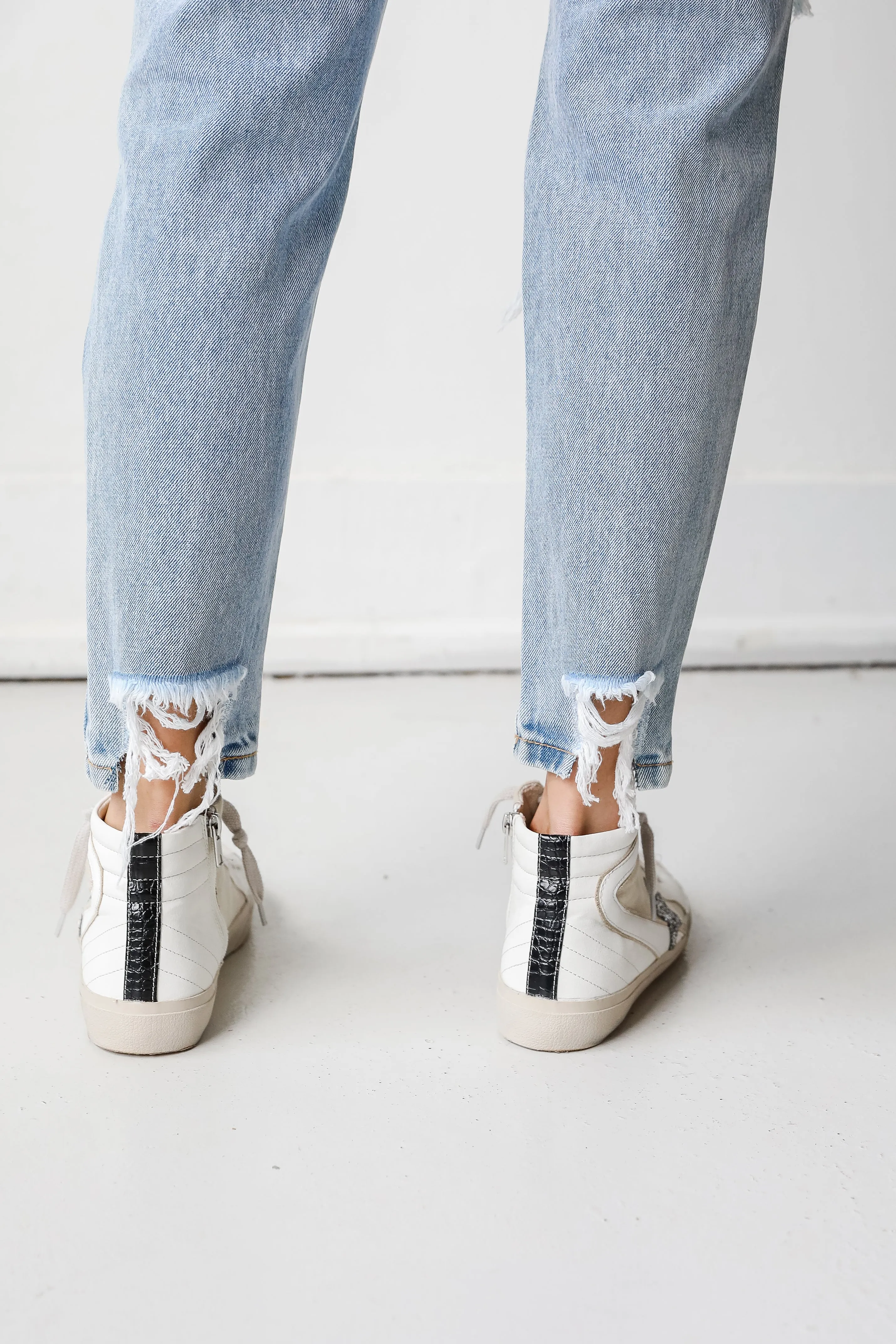 FINAL SALE - Only The Best Distressed Mom Jeans