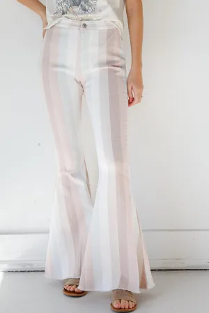 FINAL SALE - Perfect Paradise Striped Flare Jeans