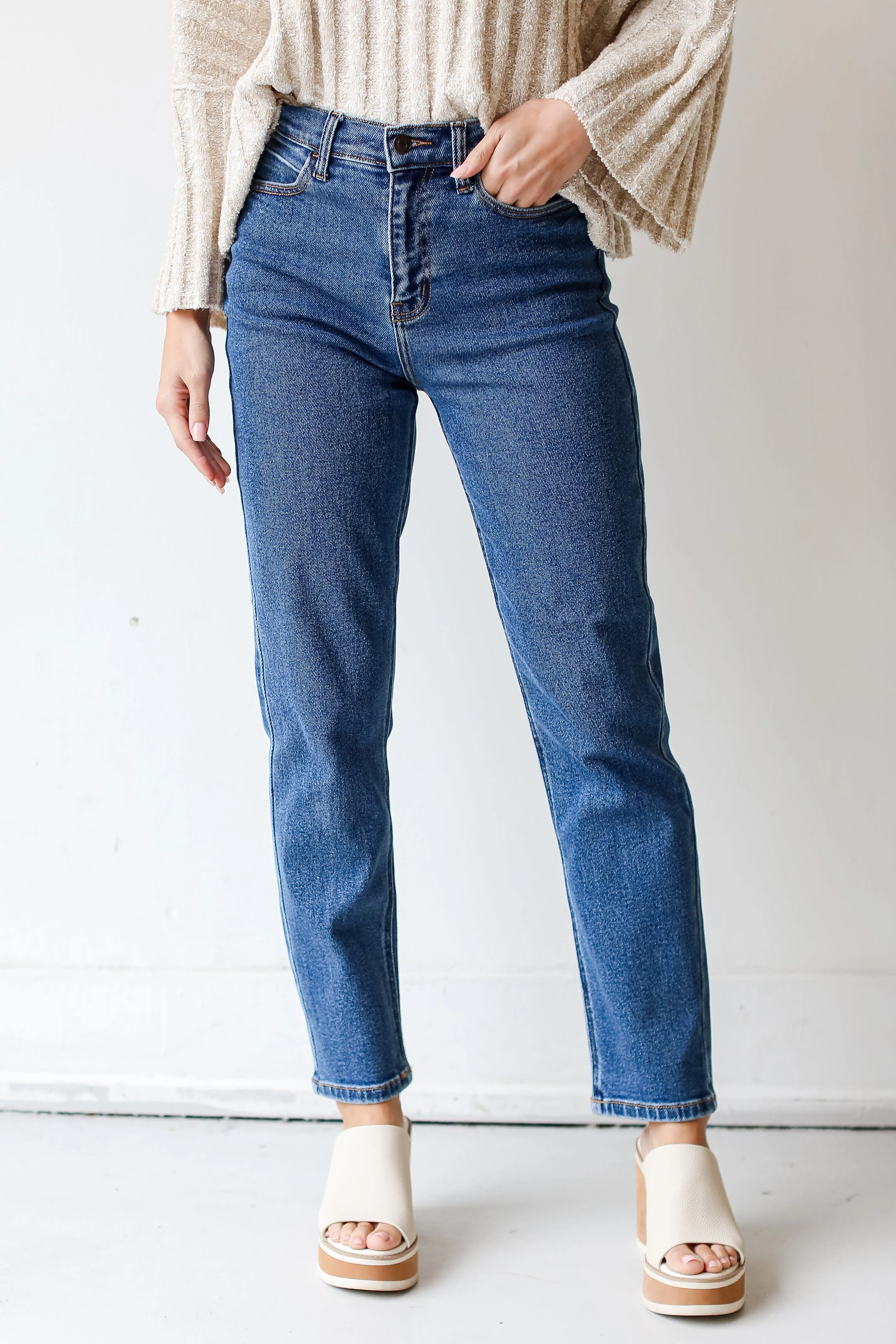 FINAL SALE - Ready To Vibe Mom Jeans