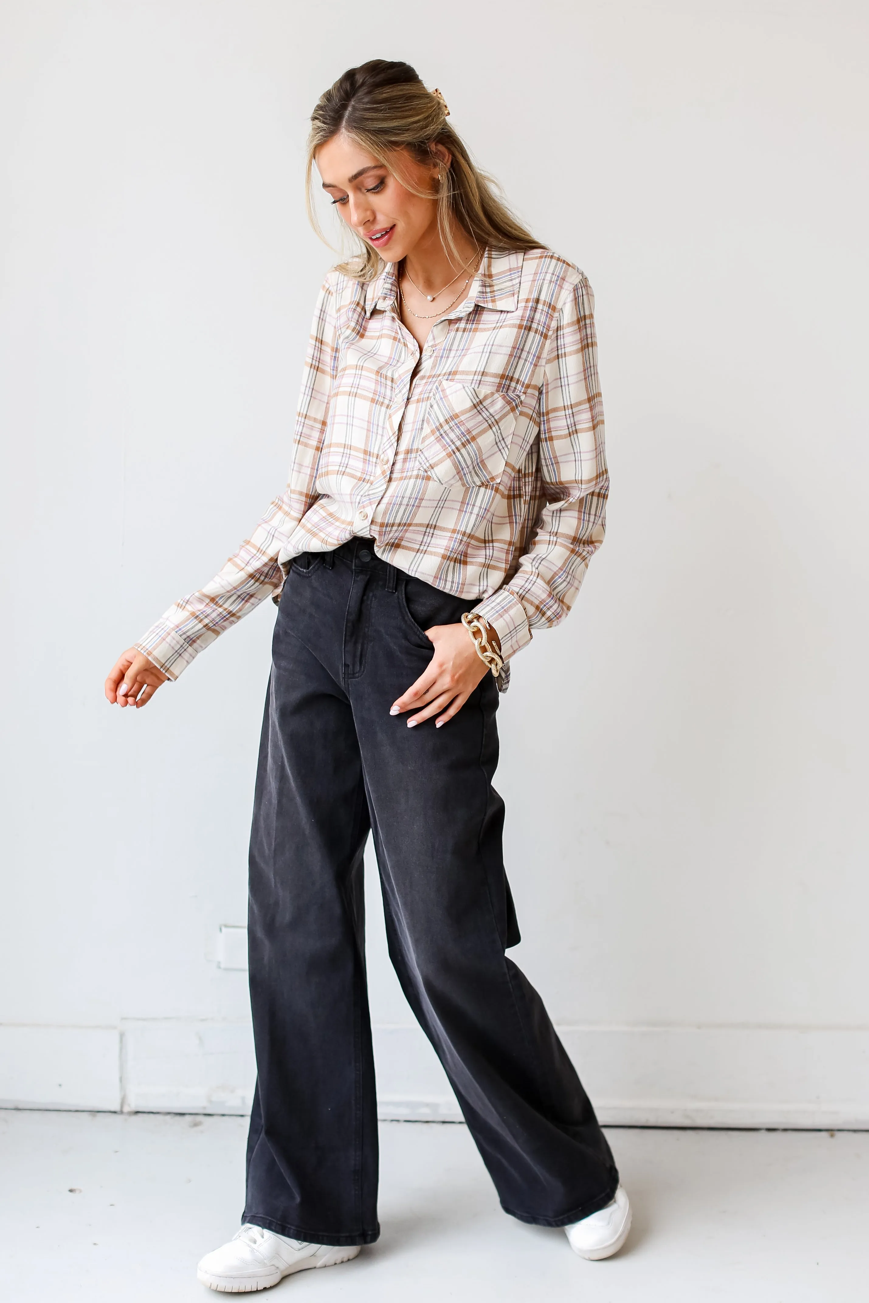 FINAL SALE - See You Then Black Denim Wide Leg Jeans