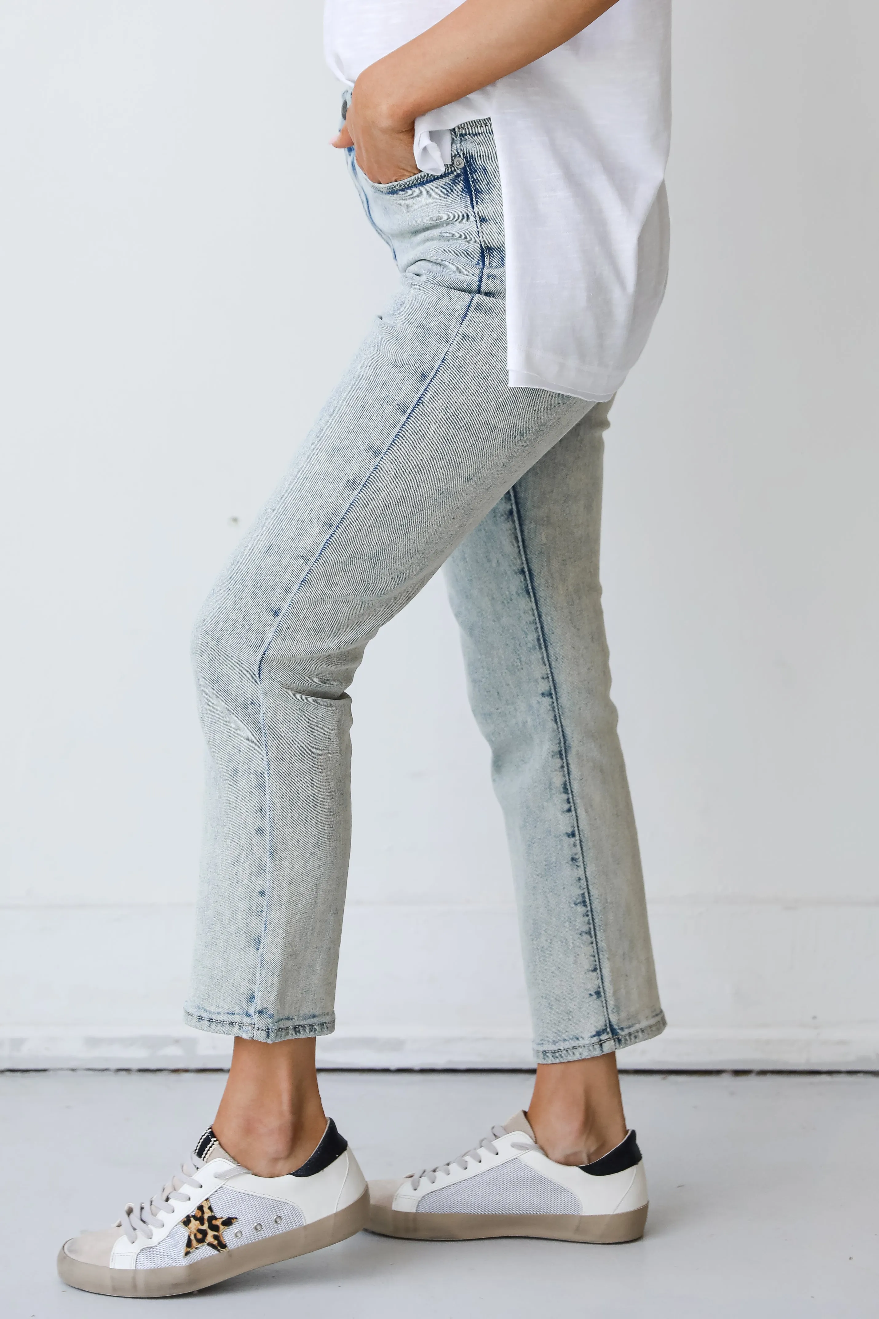 FINAL SALE - Straight Up Acid Washed Jeans