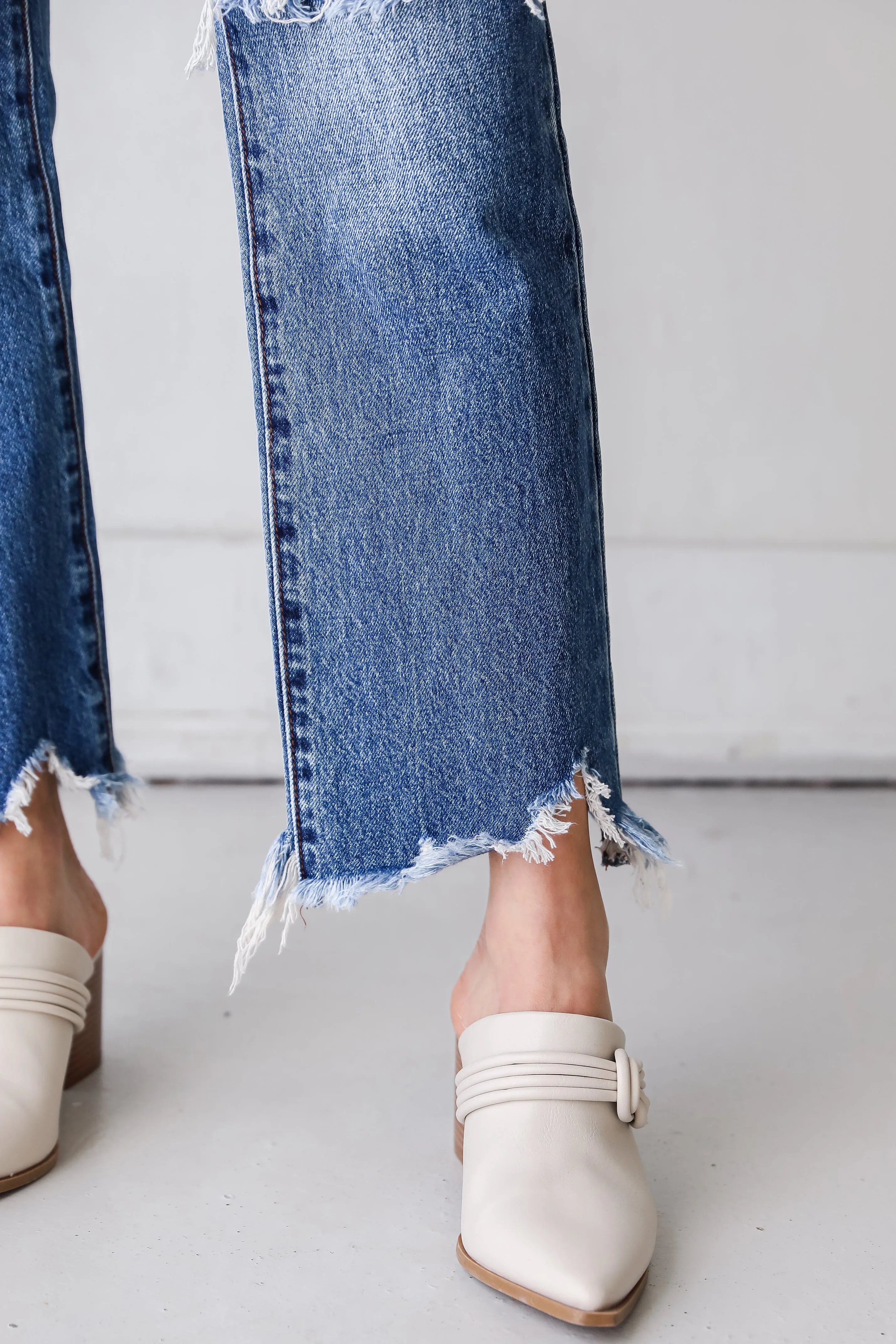 FINAL SALE - Strut Your Stuff Distressed Straight Leg Jeans