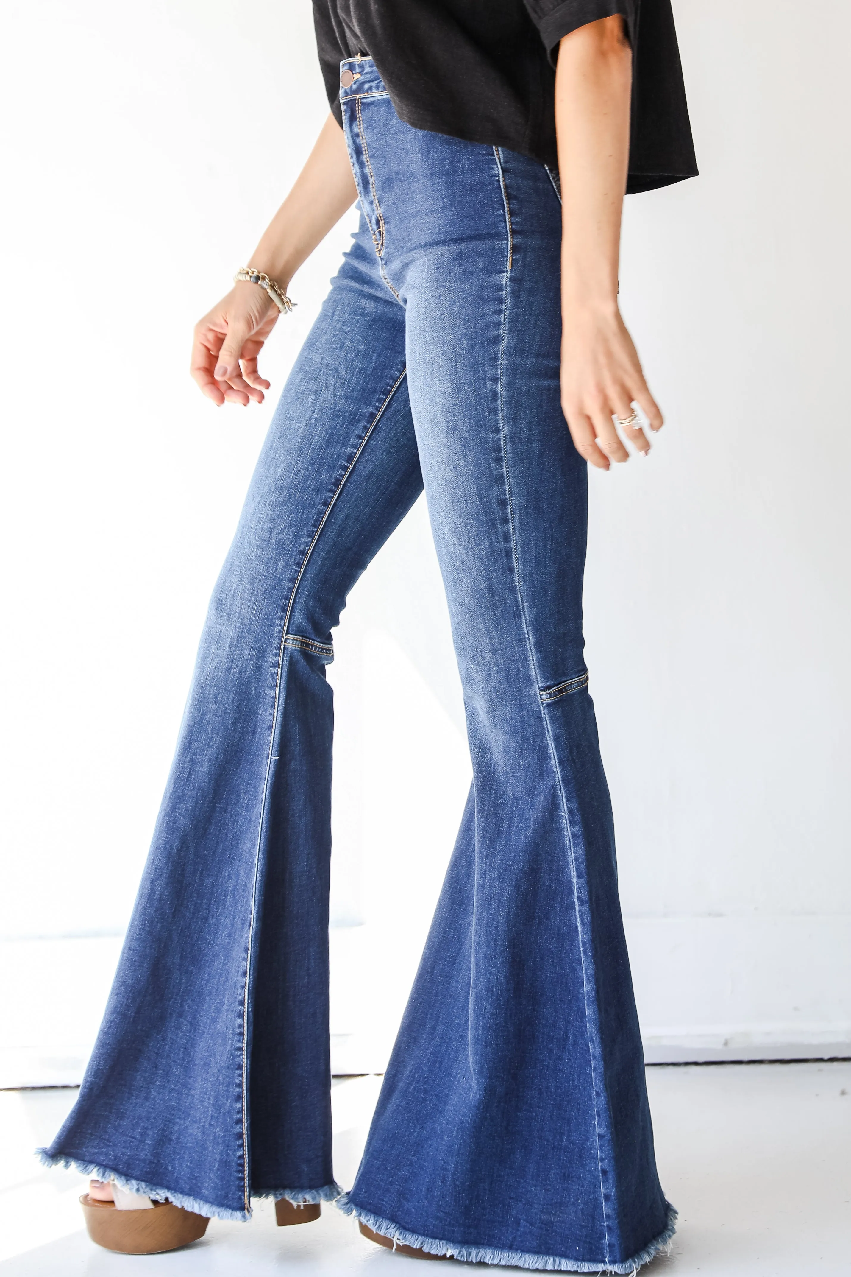 FINAL SALE - Think Trendy Flare Jeans