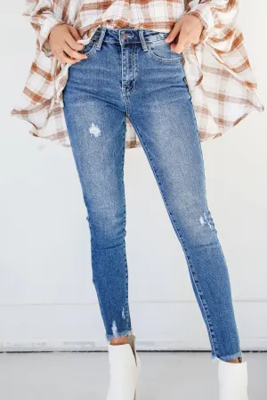FINAL SALE - Truly Cool Distressed Skinny Jeans