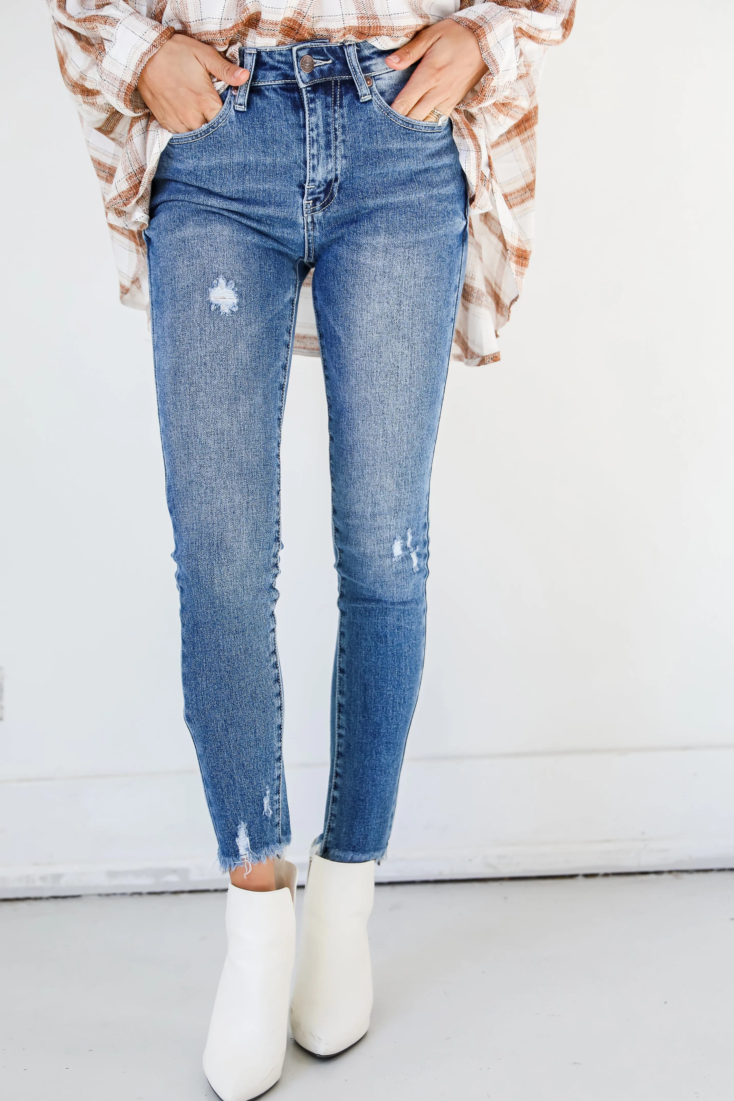 FINAL SALE - Truly Cool Distressed Skinny Jeans