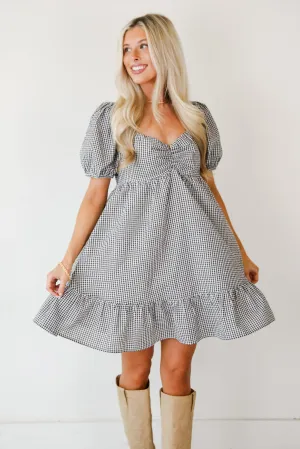 FINAL SALE - Truly The Cutest Black Gingham Mini Dress