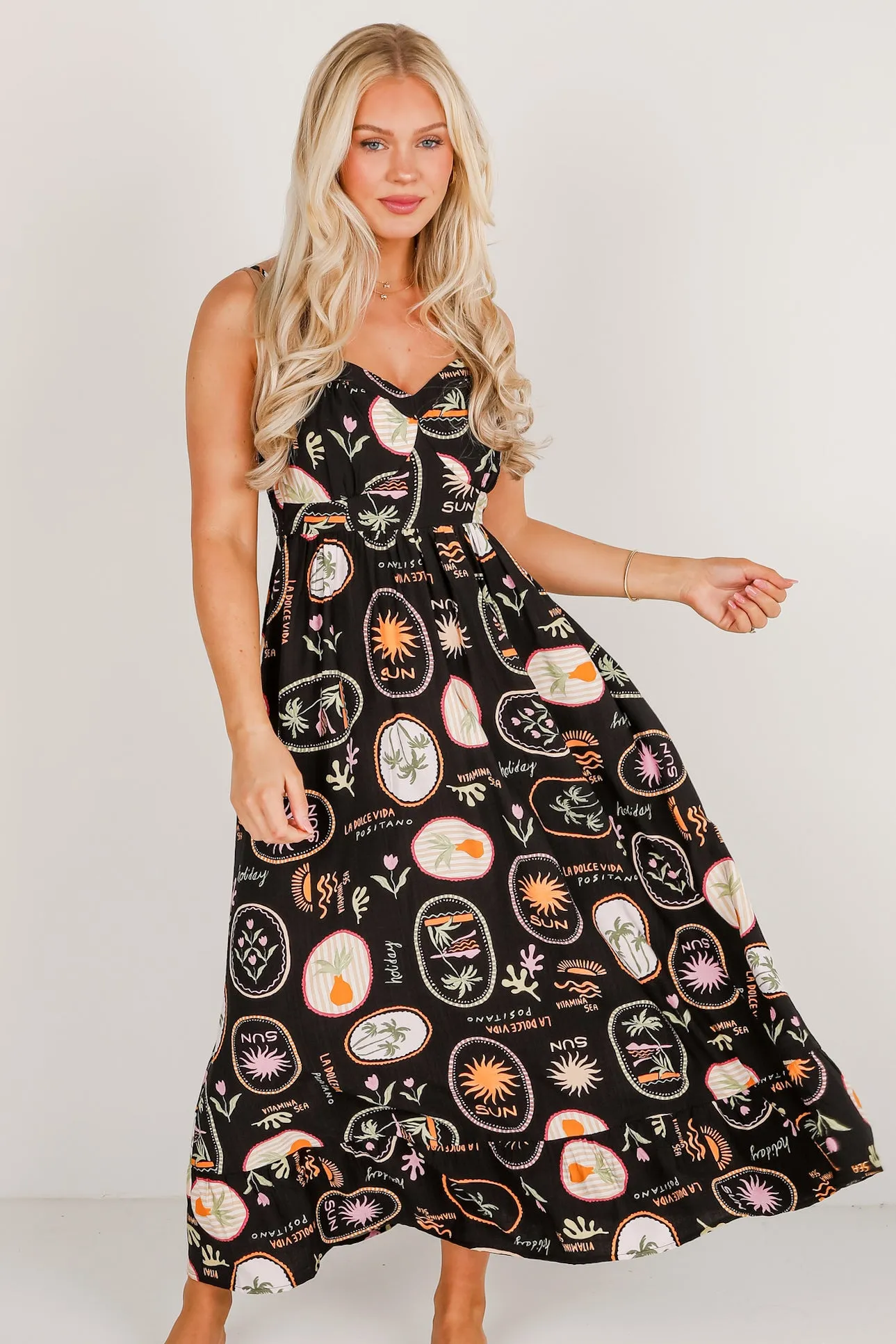 FINAL SALE - Vitamin Sea Black Maxi Dress