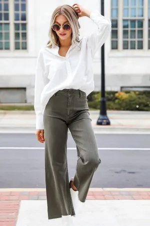 FINAL SALE - Wherever You Go Straight Wide Leg Jeans