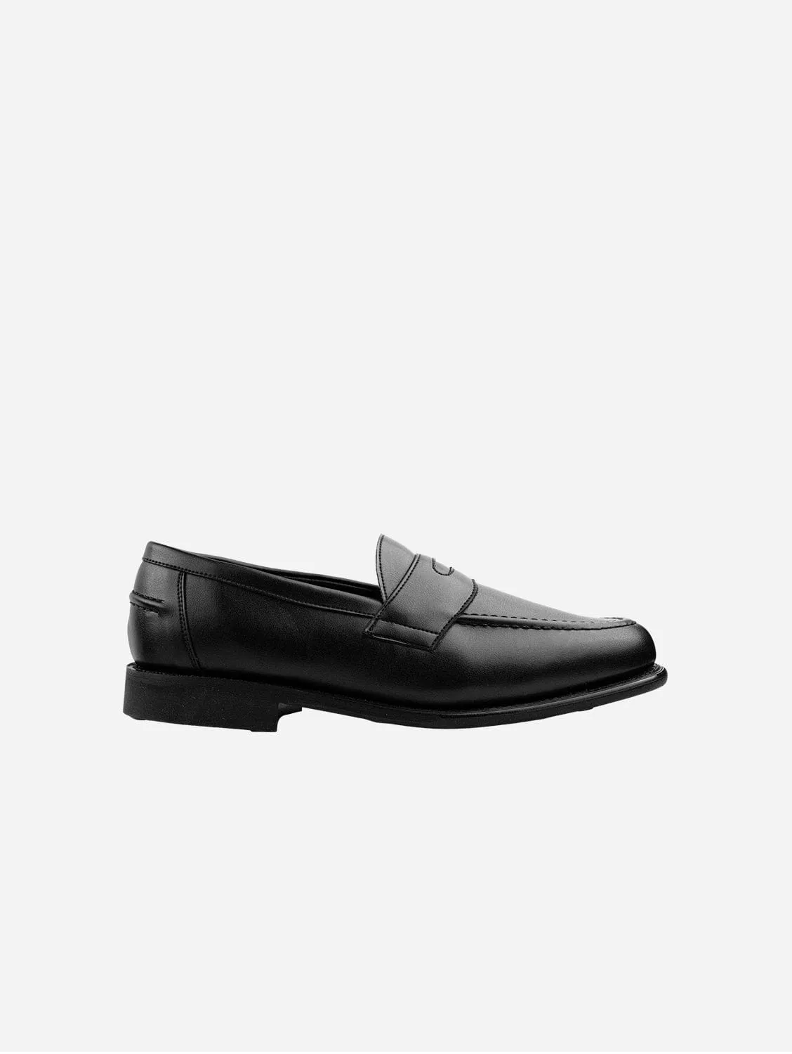 Fitzroy Cactus Leather Vegan Penny Loafer | Black
