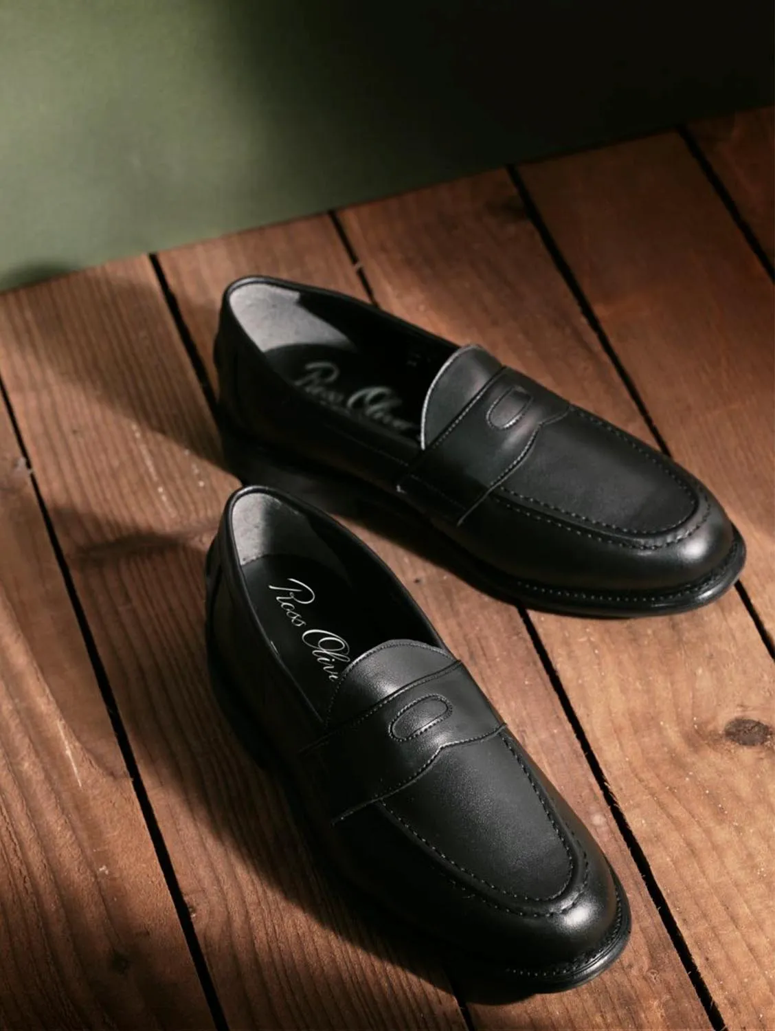 Fitzroy Cactus Leather Vegan Penny Loafer | Black