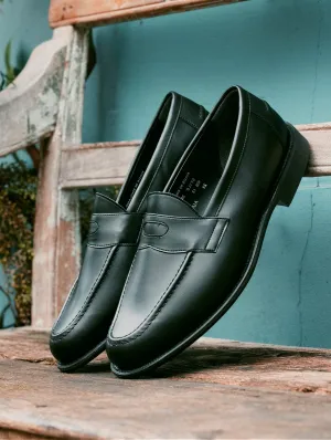 Fitzroy Cactus Leather Vegan Penny Loafer | Black