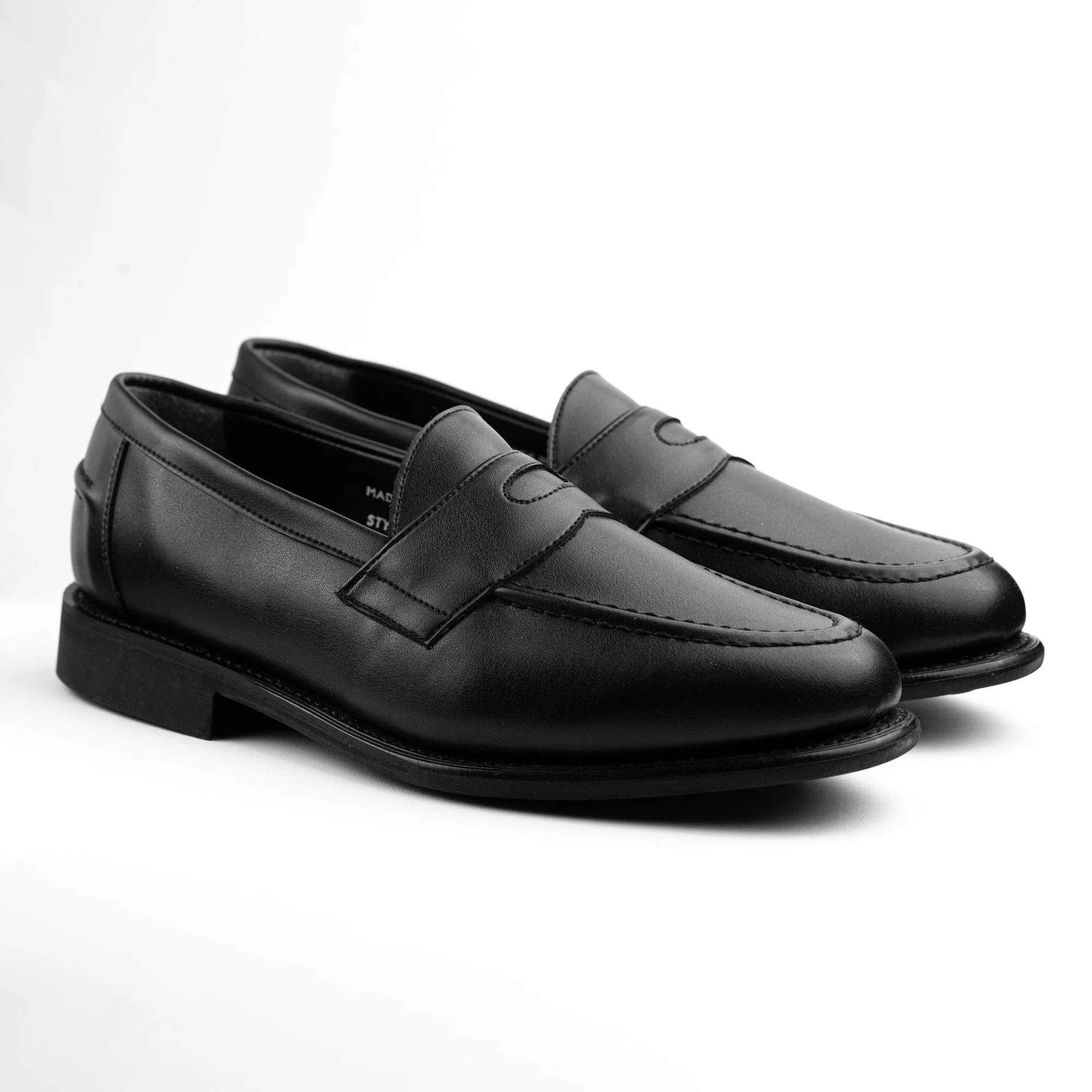 Fitzroy Cactus Leather Vegan Penny Loafer | Black