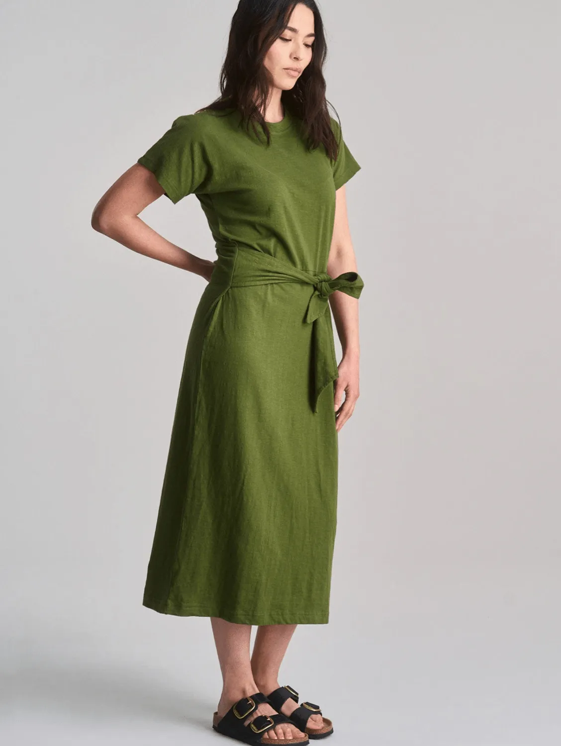 Fonda Women's Organic Cotton Dress | Green