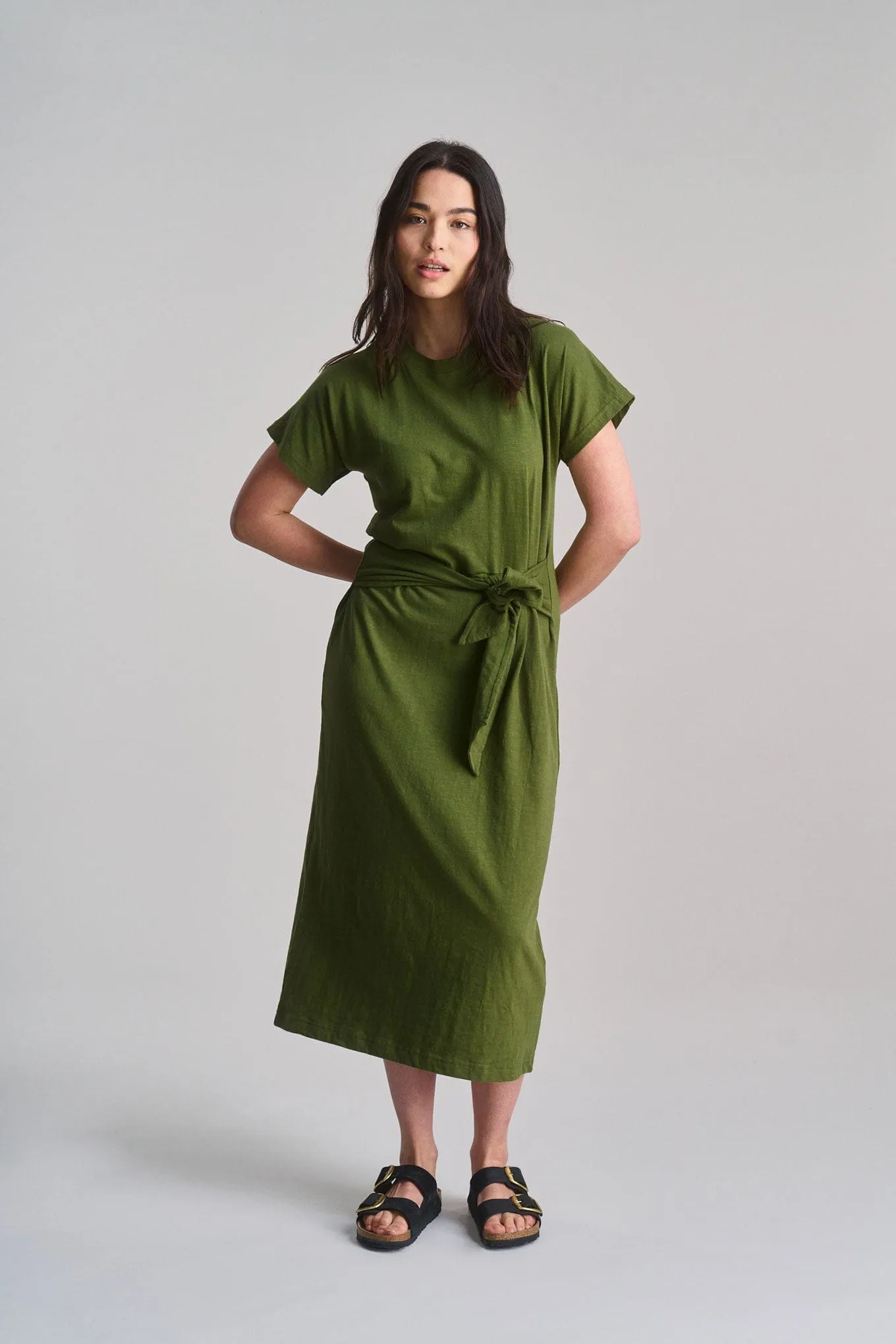Fonda Women's Organic Cotton Dress | Green