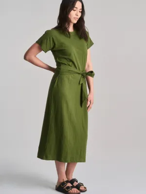 Fonda Women's Organic Cotton Dress | Green