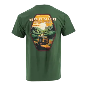 Ford Bronco Built Wild Badge Green Mens Short Sleeve T-Shirt