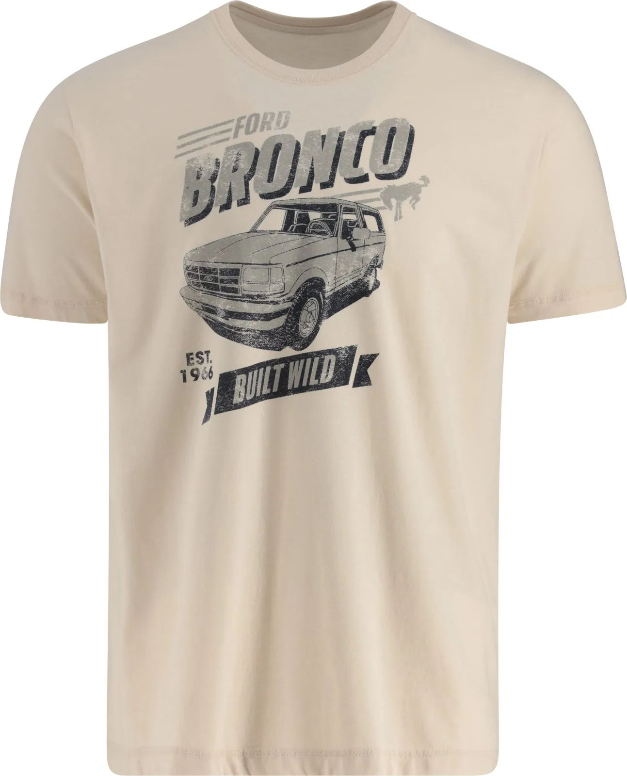 Ford Bronco Built Wild Since 1966 Mens Retro T-Shirt