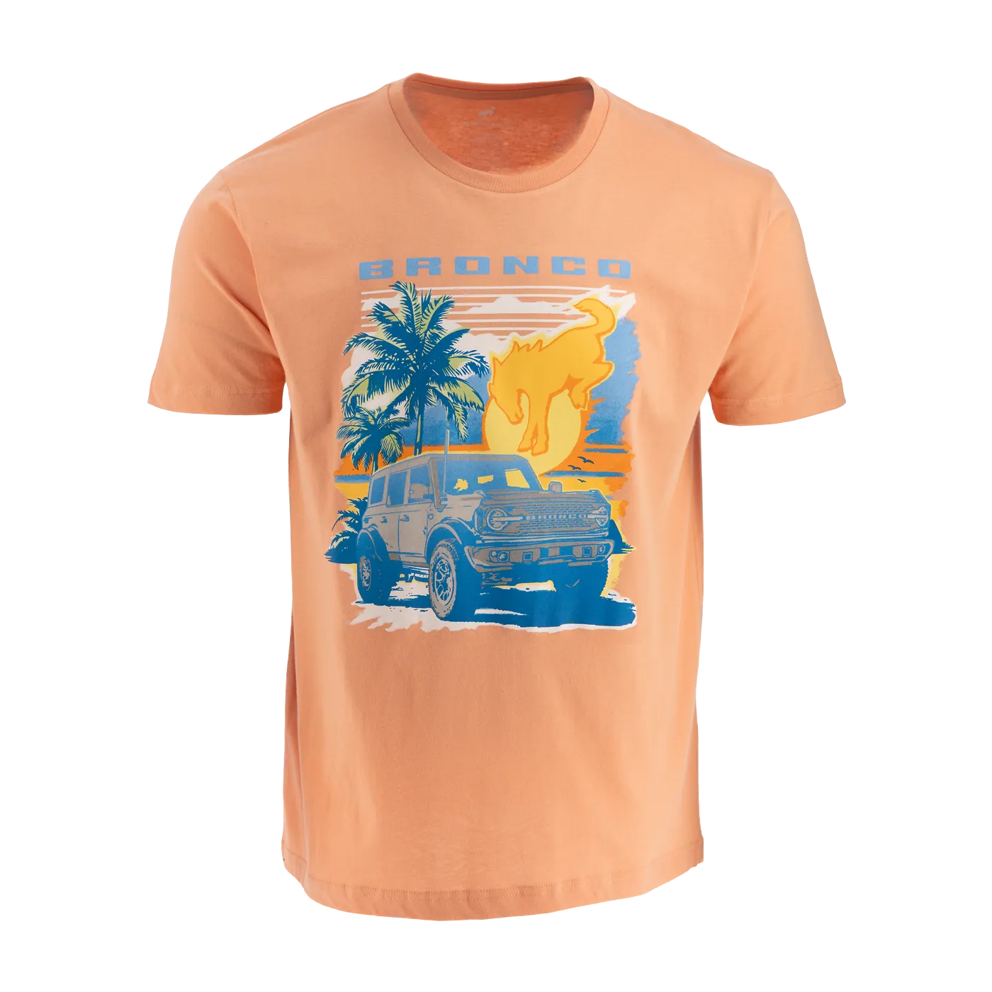 Ford Bronco Mens Cool Summer Orange Short Sleeve T-Shirt
