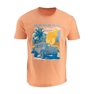 Ford Bronco Mens Cool Summer Orange Short Sleeve T-Shirt